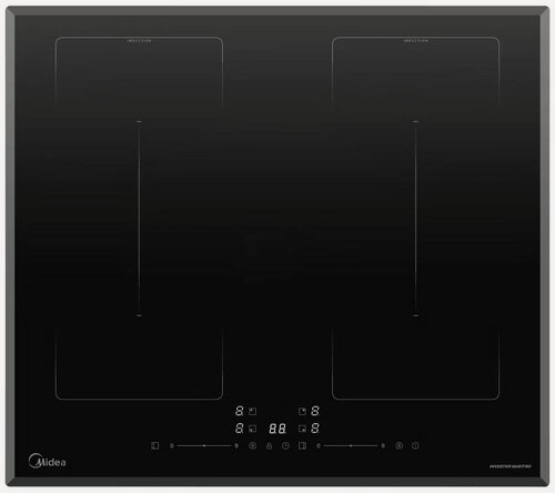 Изображение товара Электрическая варочная панель Midea MIH67781F 59 см, 4 конфорки стеклокерамика, черный