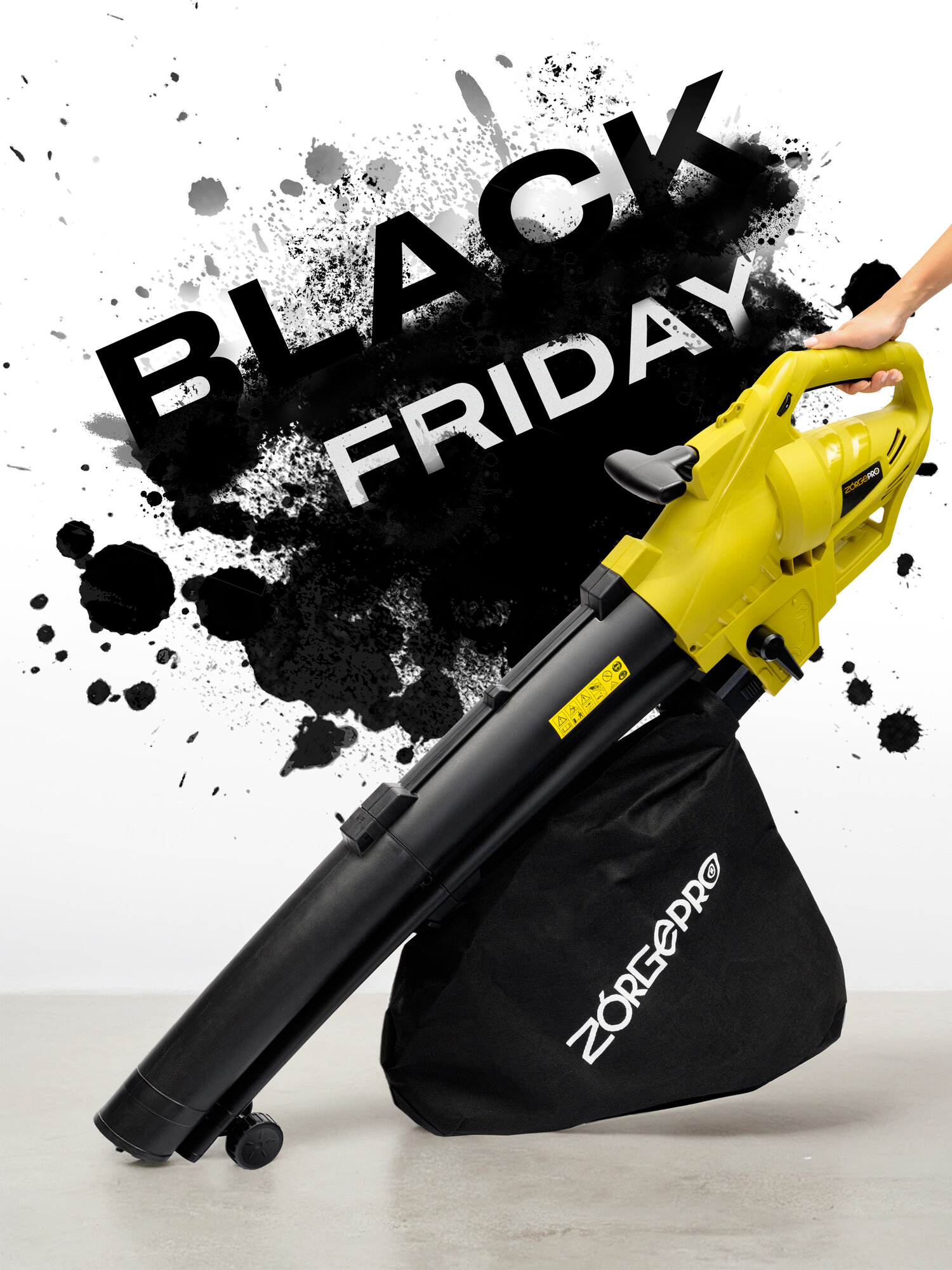 Ветродуйка Садовая воздуходувка-пылесос электрический ZORGEPRO BЭ-3000