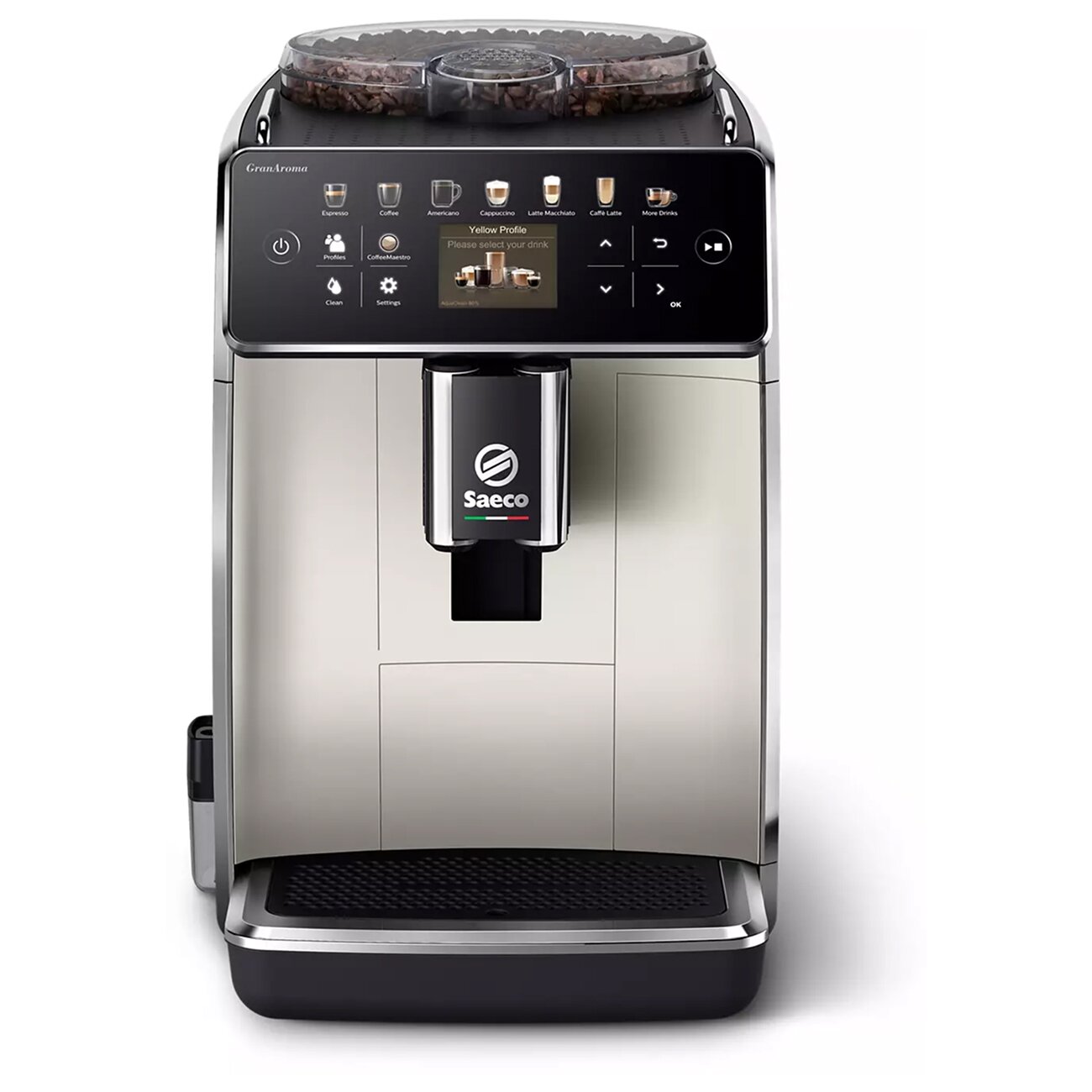 Кофемашина PHILIPS Saeco GranAroma SM6582/30, нет, Молотый, Бойлер, Пластик, Индикация работы