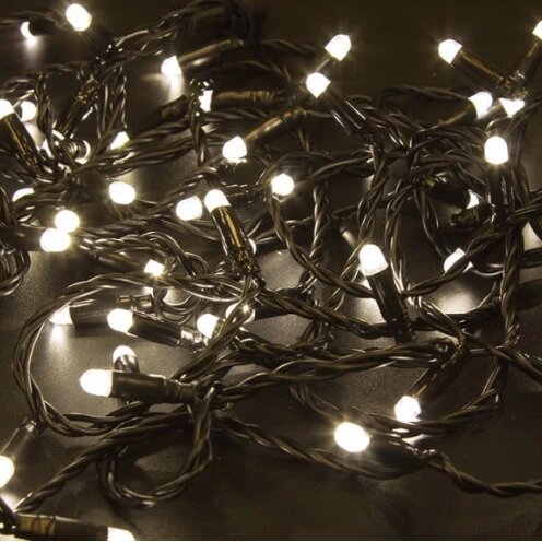 Гирлянда Нить Neon-Night 305-276 10м, эффект мерцания (каждый 5-ый), черный ПВХ, 230В, цвет теплый белый