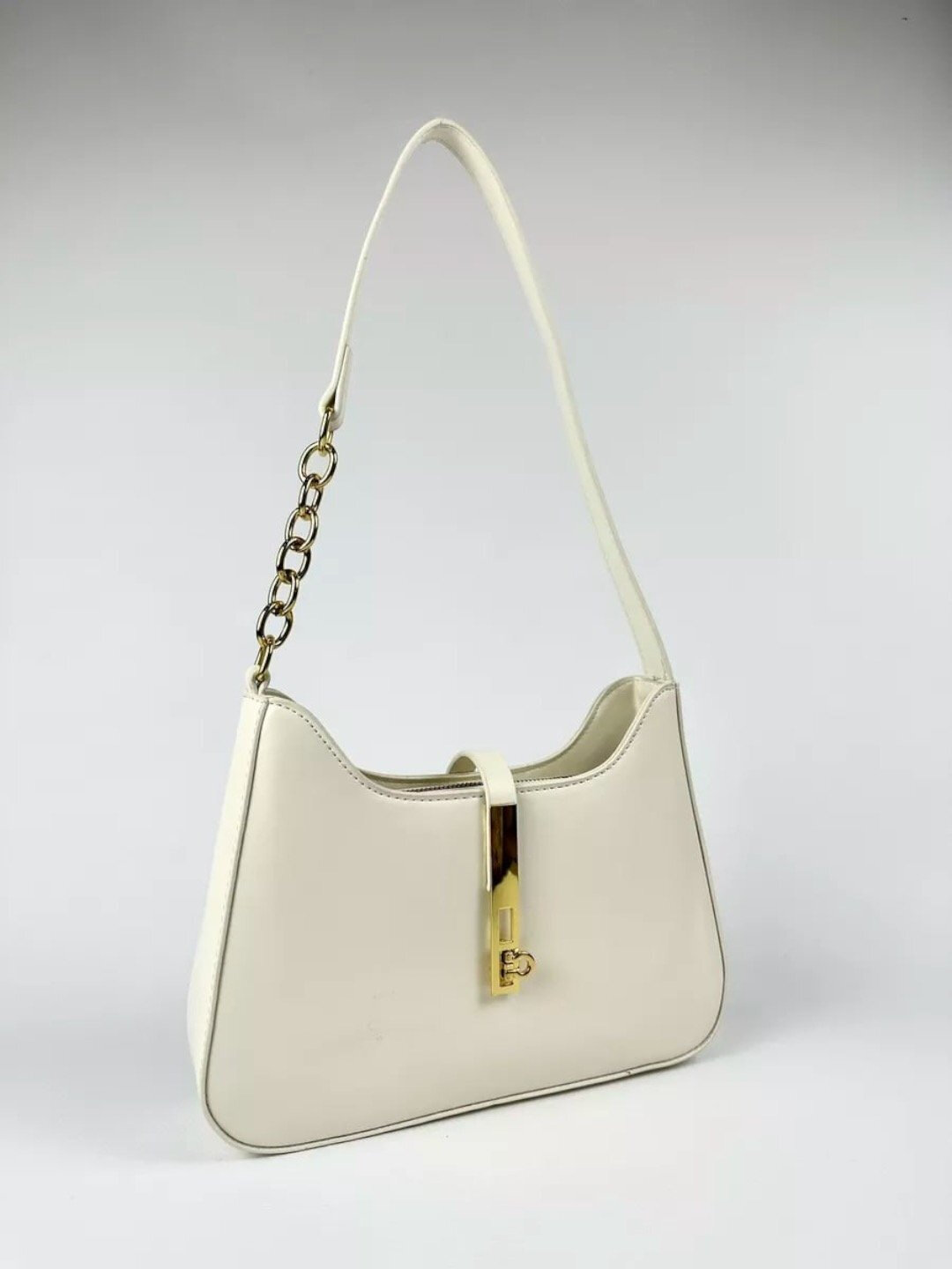 Сумка  Женская сумка на плечо, черная, белая, коричневая, из эко кожи, белый