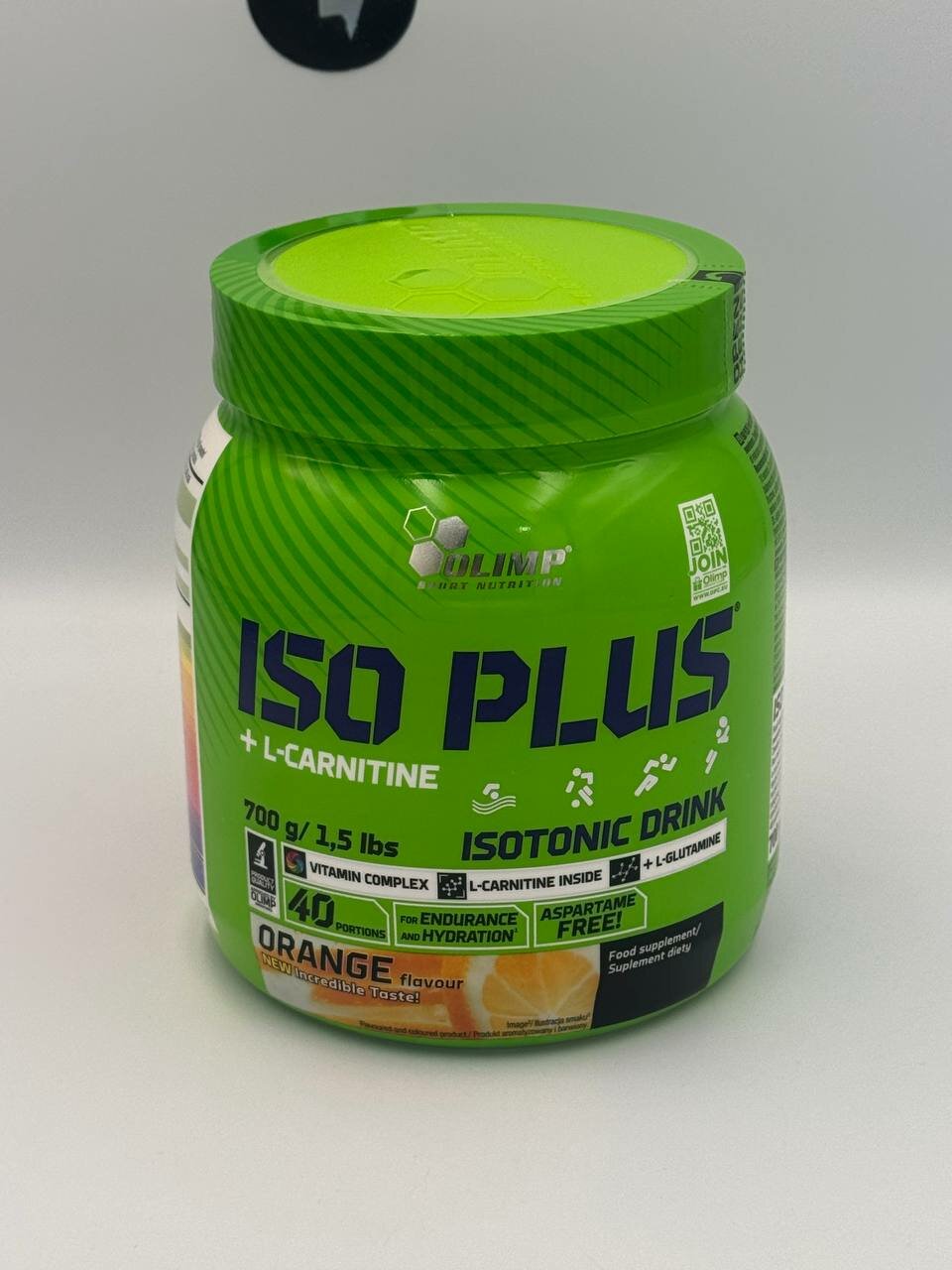 Изотоник Olimp Iso Plus L-Carnitine, с Апельсин вкусом, 700 г — фото 1