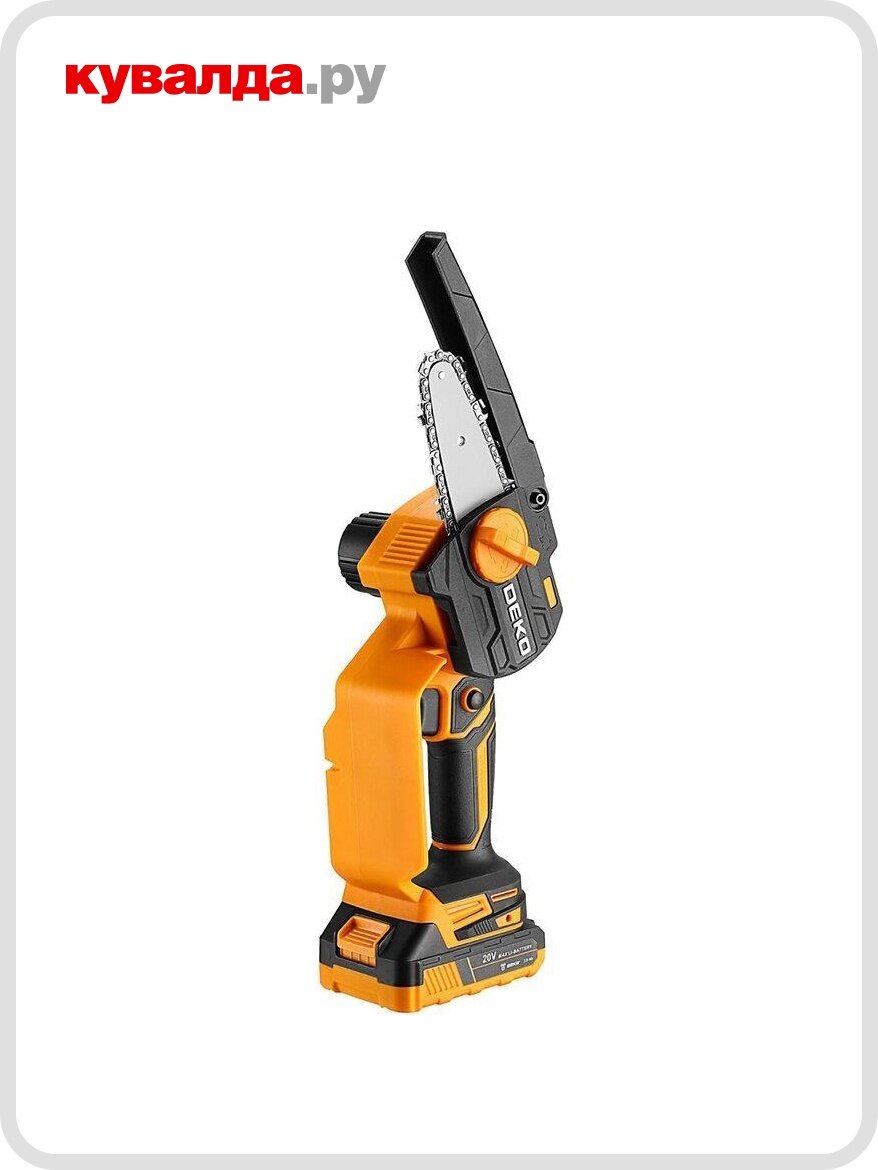 Пила цепная аккумуляторная DEKO DKCHS 20-4 20в 2x2.0ач