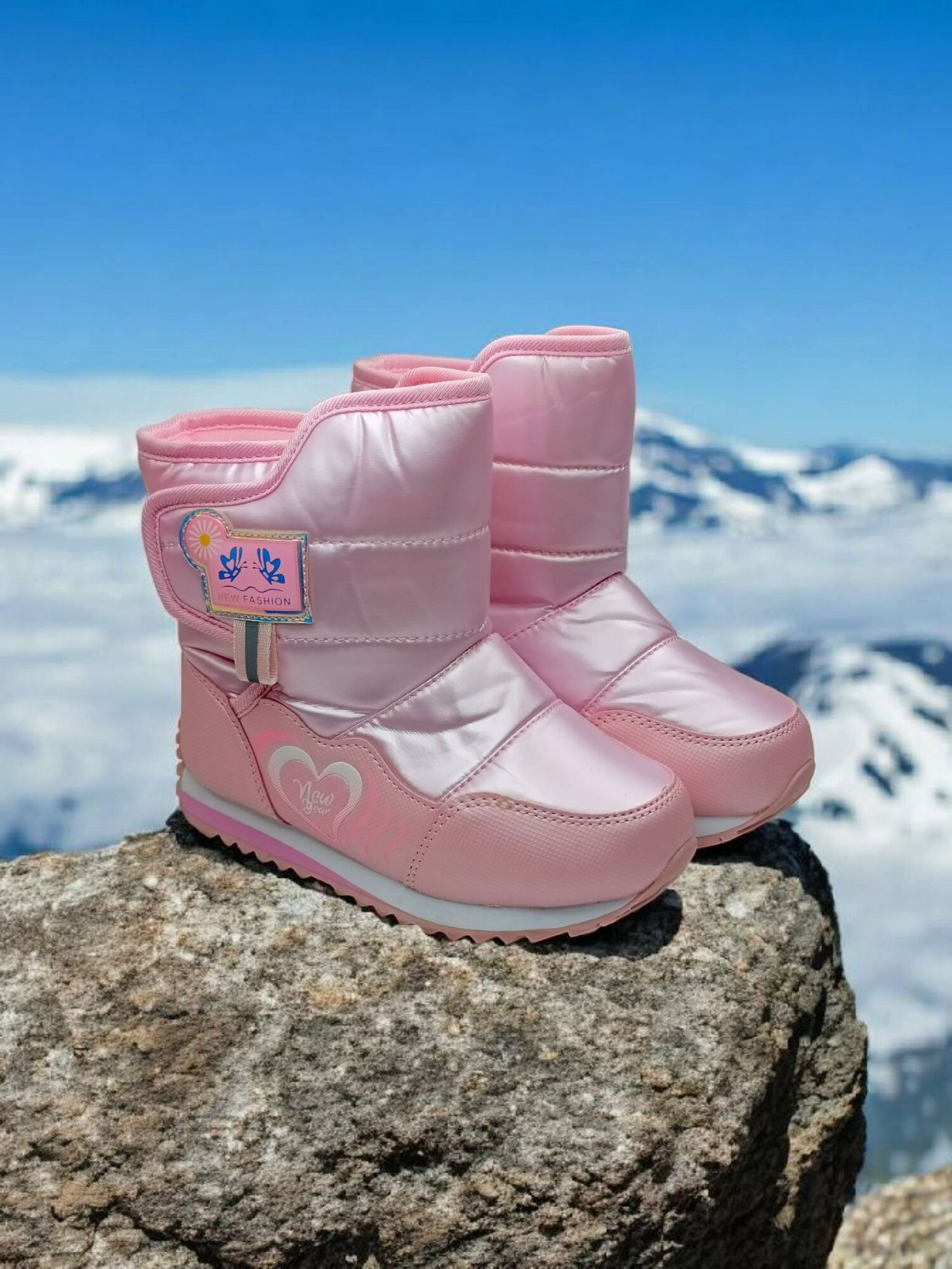 Дутики , размер 30, розовый — фото 1