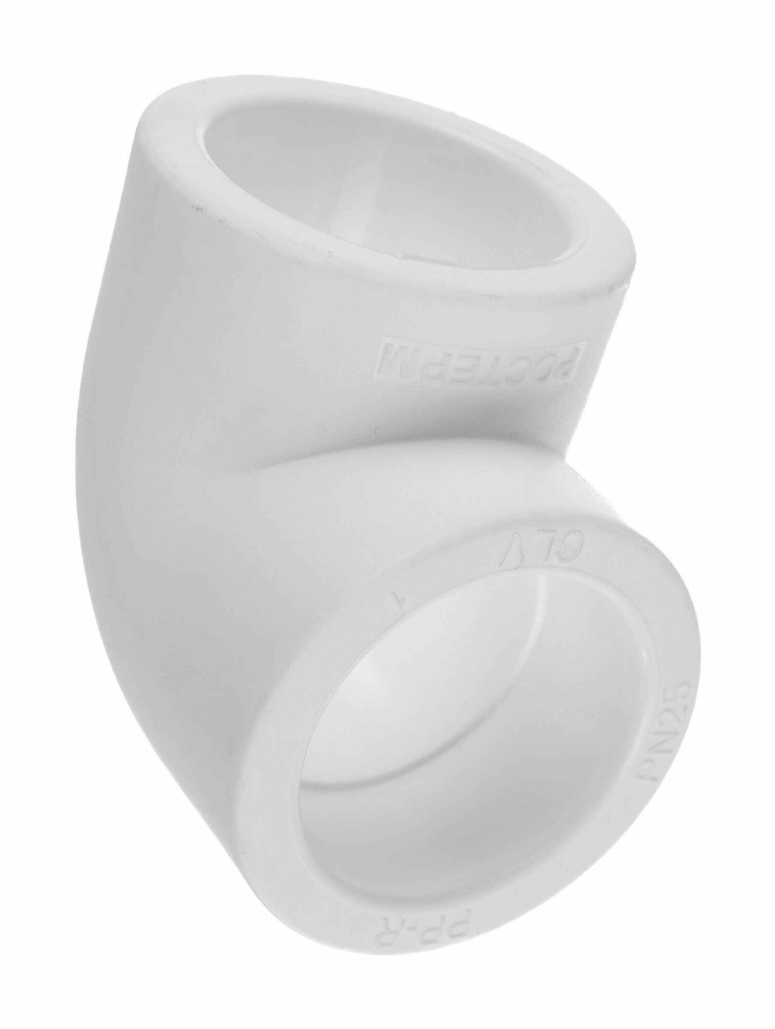 Угольник соединительный ростерм d20 мм  90 гр  полипропиленовый  белый