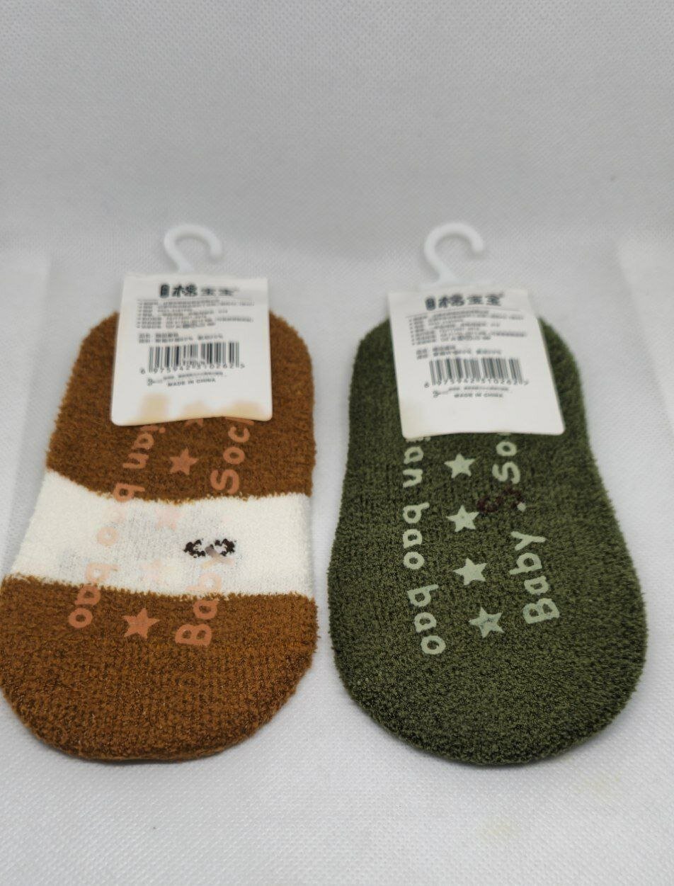 Носки для мальчиков и девочек 2 пары, хлопок 95%, зимние, с принтом, до 4 лет — фото 1
