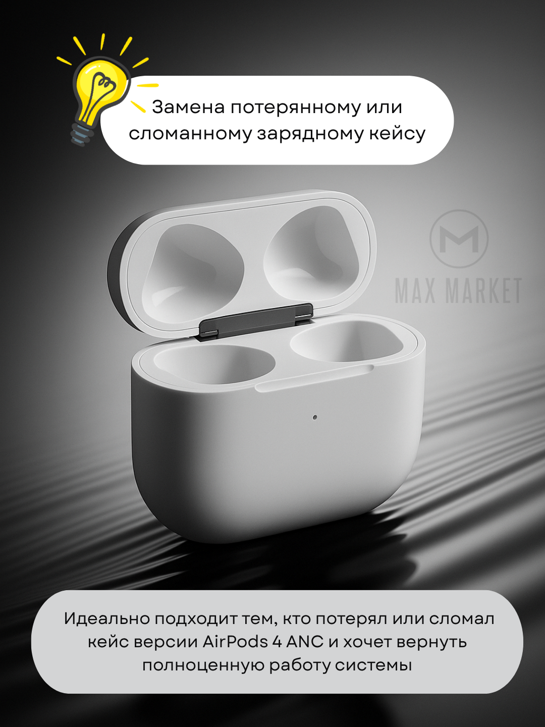 Оригинальный зарядный кейс для AirPods 4 ANC (версия с