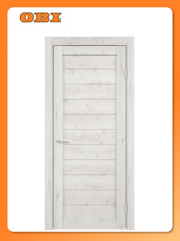 Дверное полотно глухое Бавария (16-1) 200x80 см ПВХ санторини белый