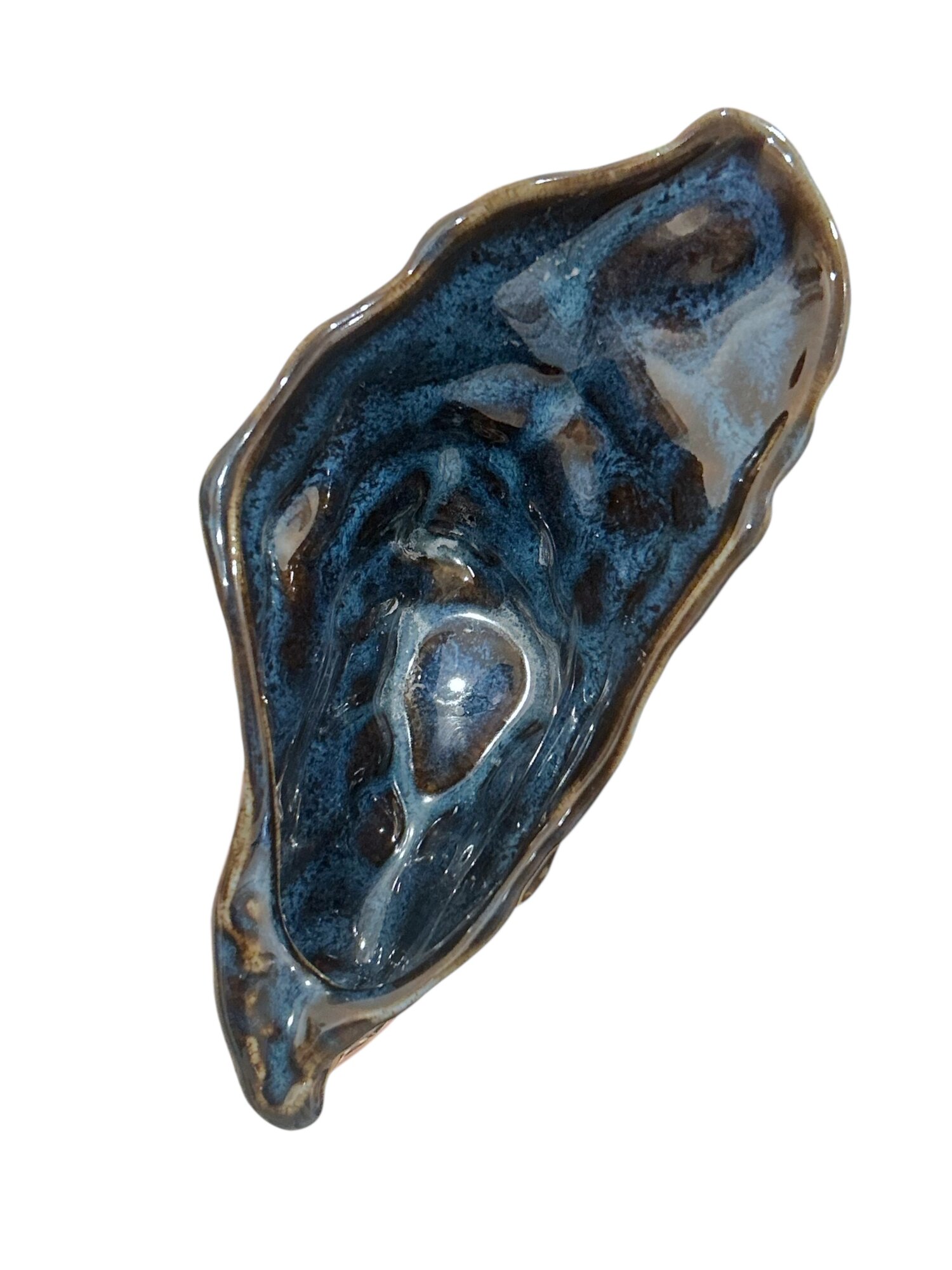 Соусник устрица ручной работы VELES «Полночь Волшебства», 150 мл, фарфор — фото 1