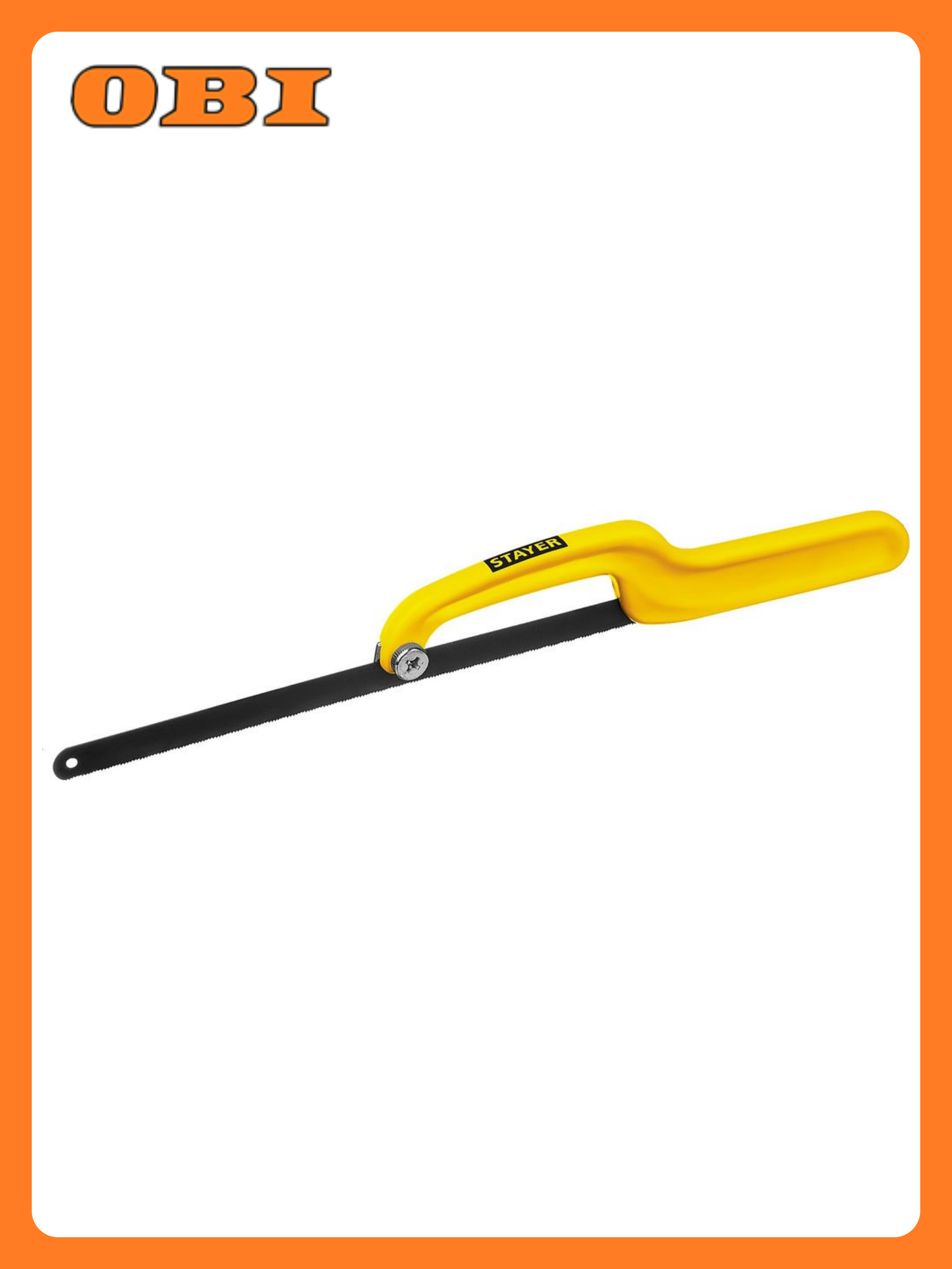 Ножовка STAYER по металлу с направляющей 300мм пластик черная желтая серая