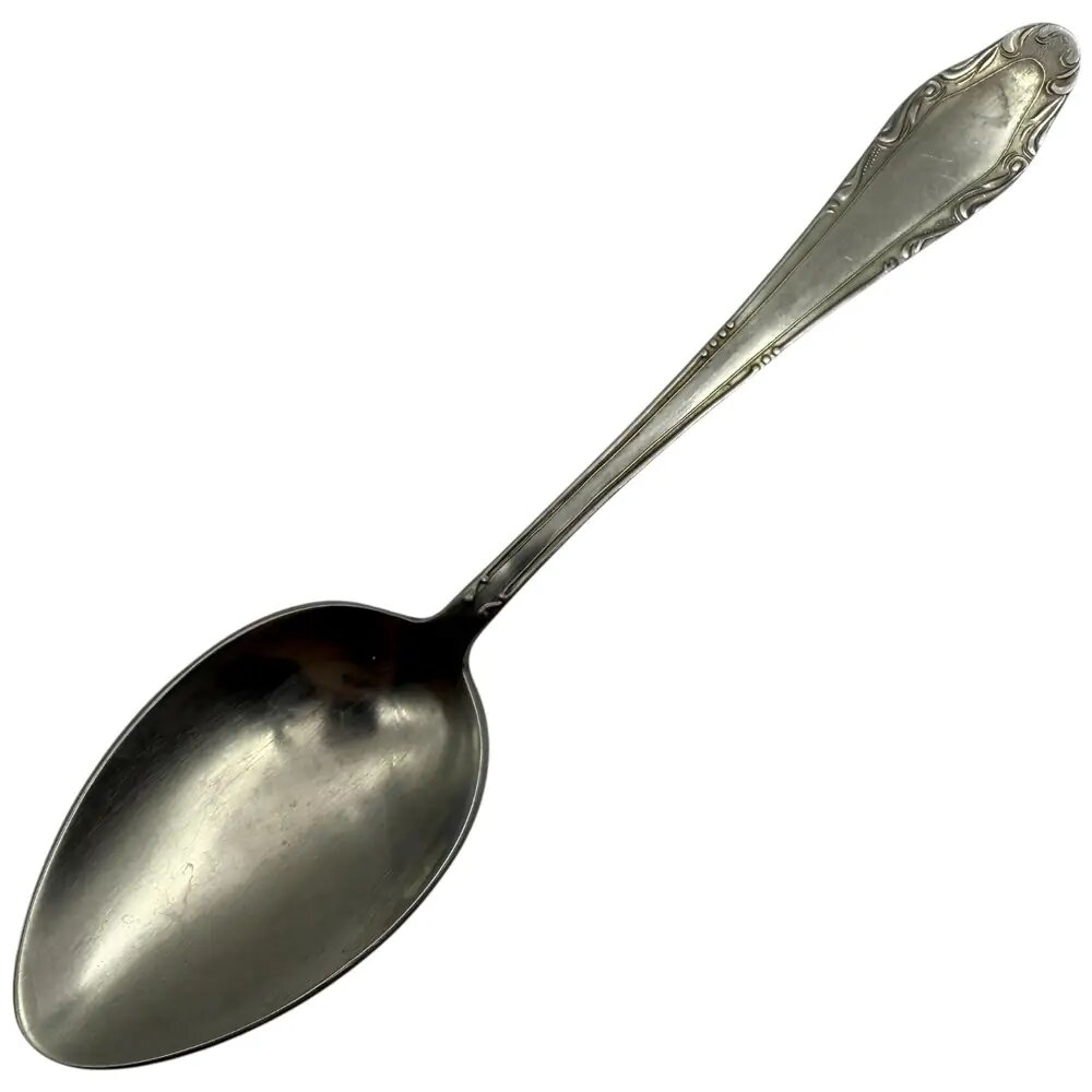 Ложка столовая  Завиток   20 5 см  нержавеющая сталь  1980 1990 гг  ЧМЗ  Челябинск  СССР