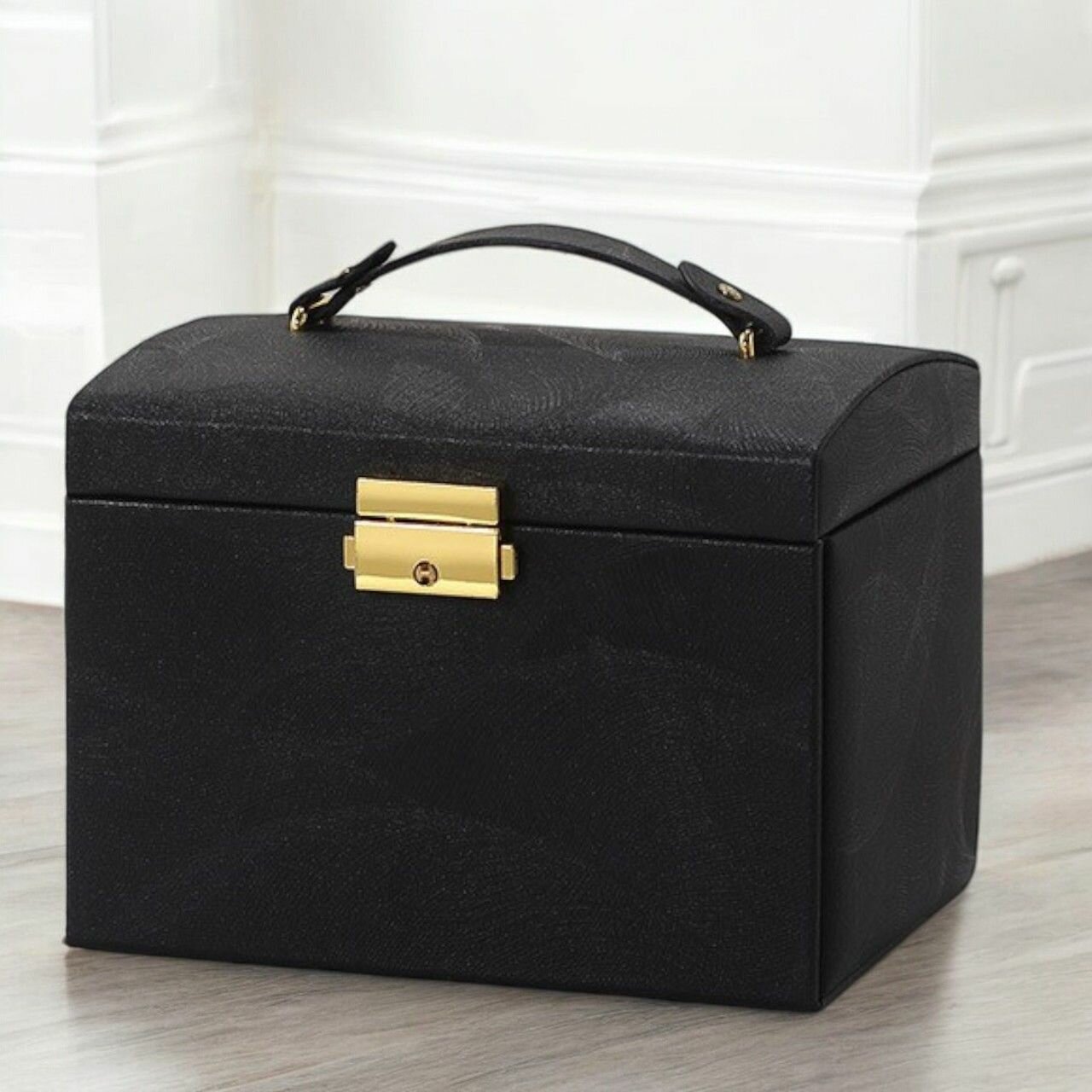 Шкатулка для украшений черная Амелия — фото 1