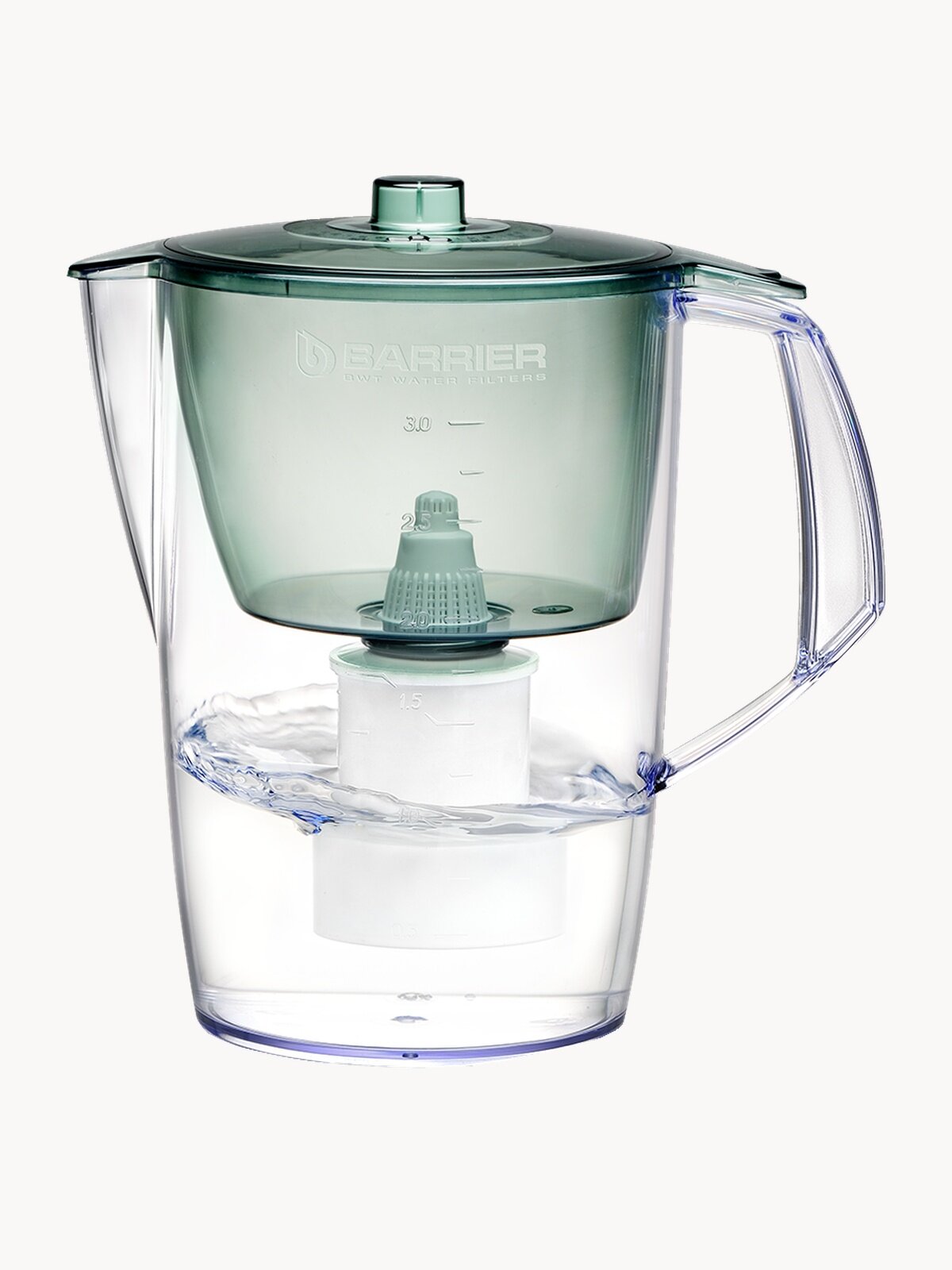 Фильтр-кувшин для очистки воды барьер Норма малахит, 3,6 л, календарный индикатор