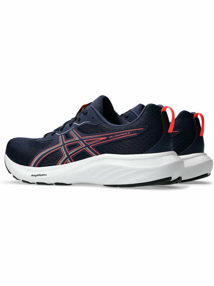 Кроссовки ASICS GEL-CONTEND 9, полнота F, размер 9.5 US, синий/красный — фото 1
