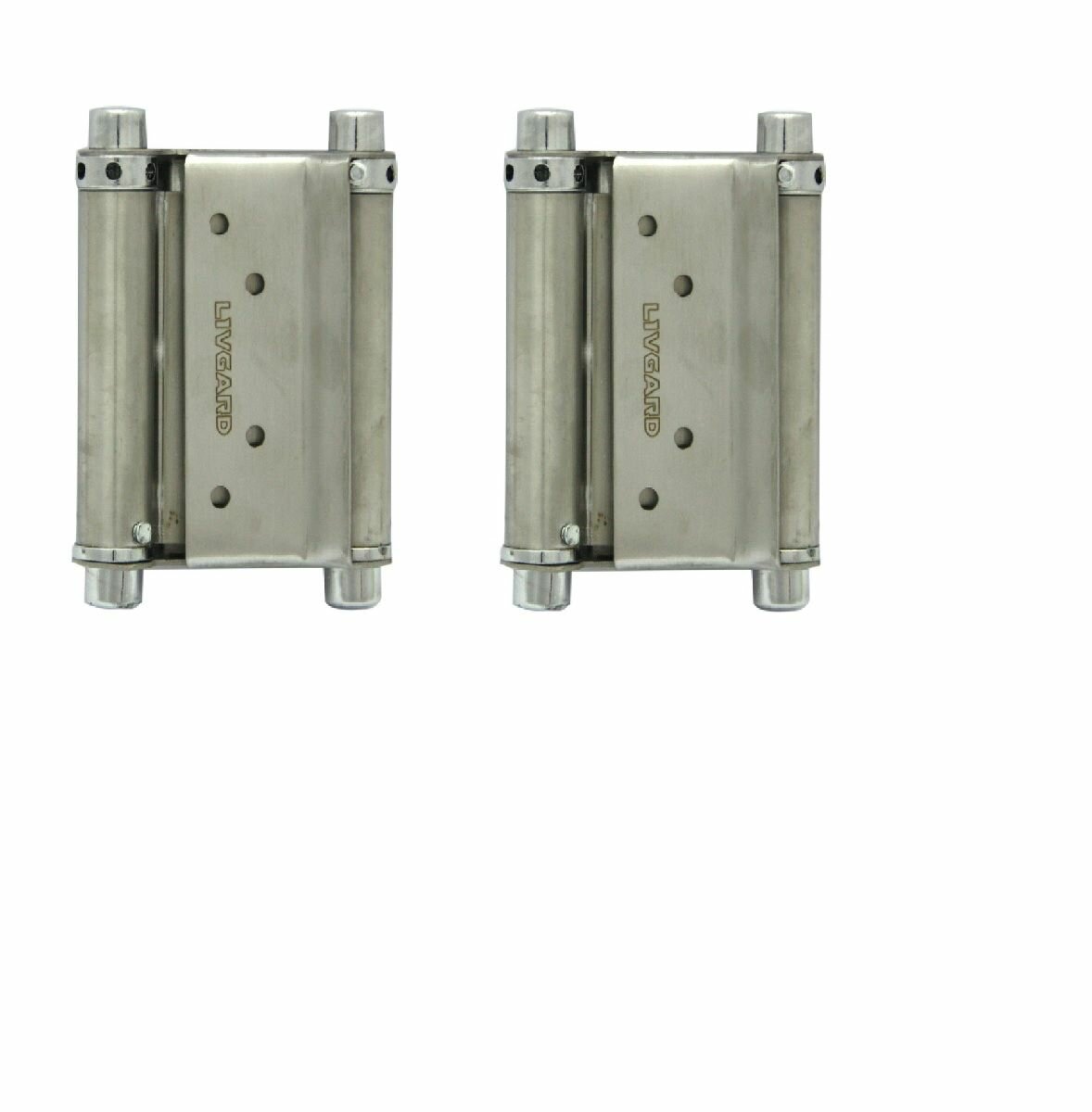 Петля пружинная двухсторонняя LIVGARD HS100 SN  цвет: Матовый никель ( в комплекте 2 штуки)