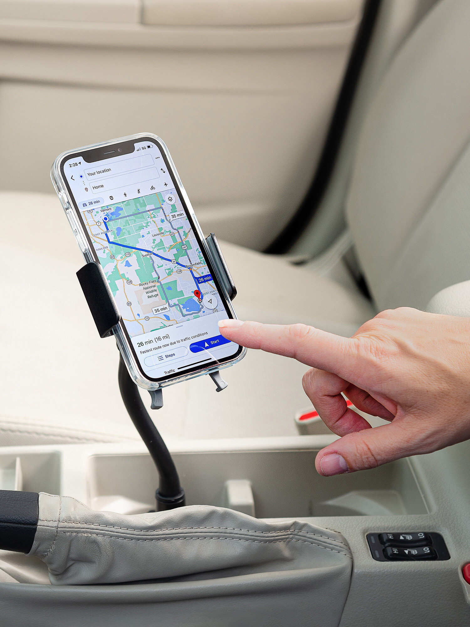 Держатель для телефона Nite Ize Squeeze Universal Cup Holder Mount — фото 1