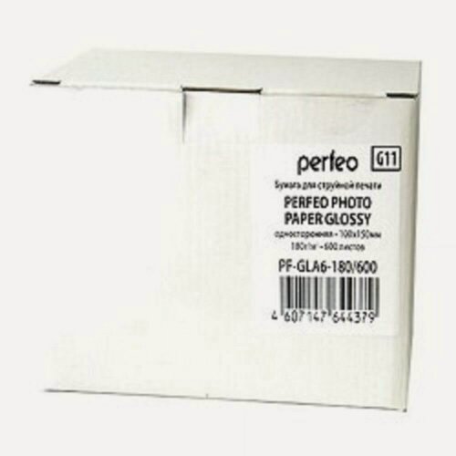 Изображение товара Perfeo PF-GLA6-180/600 Бумага Perfeo глянцевая 600л, 10х15 180 г/м2 (G11)