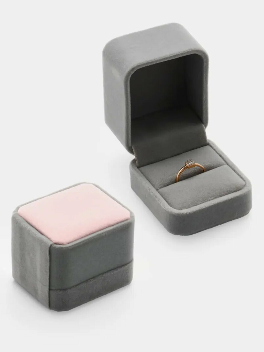 Органайзер для колец 6х4, серый/розовый — фото 1