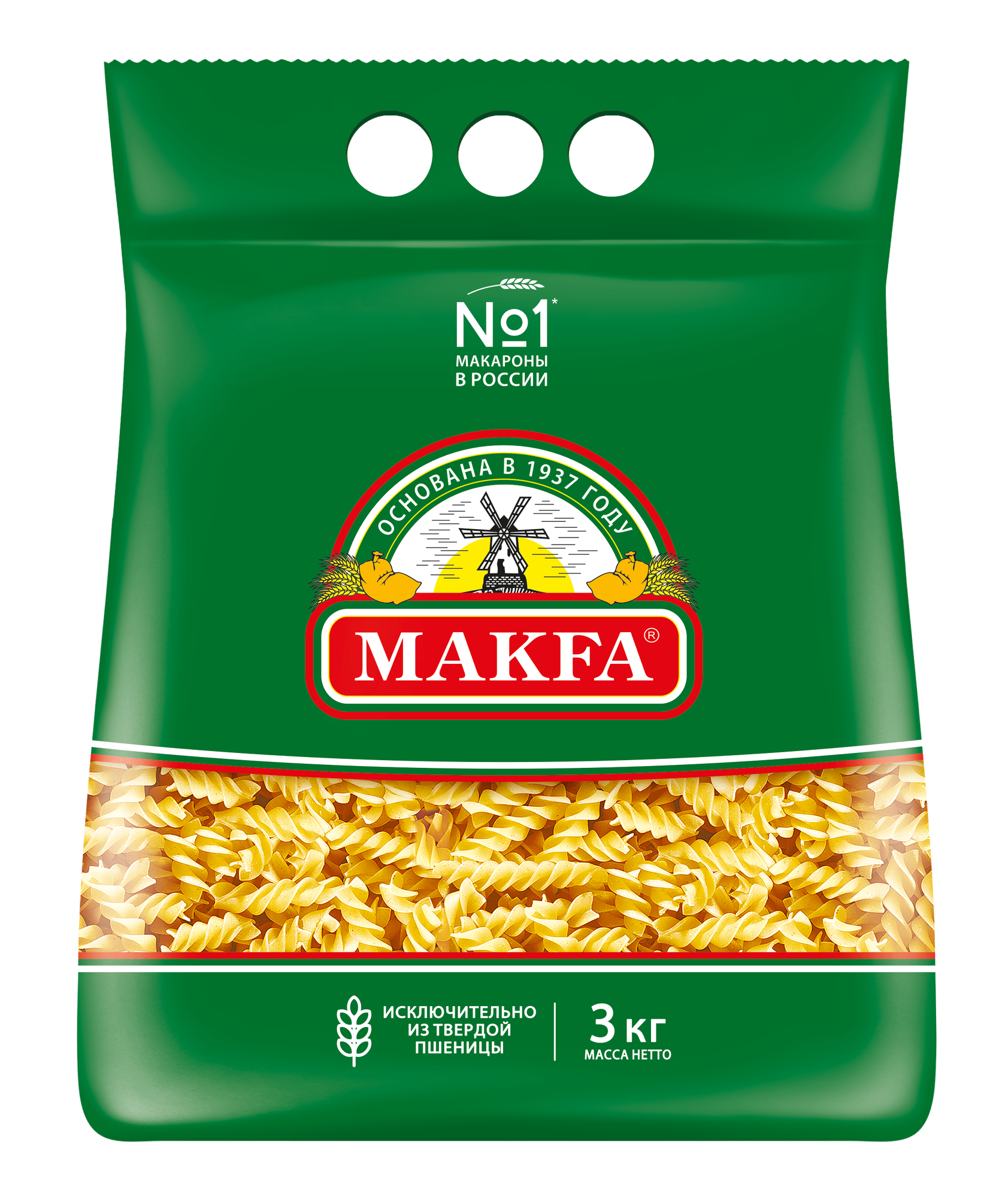 Makfa макароны спирали (fusilli), 3000 г