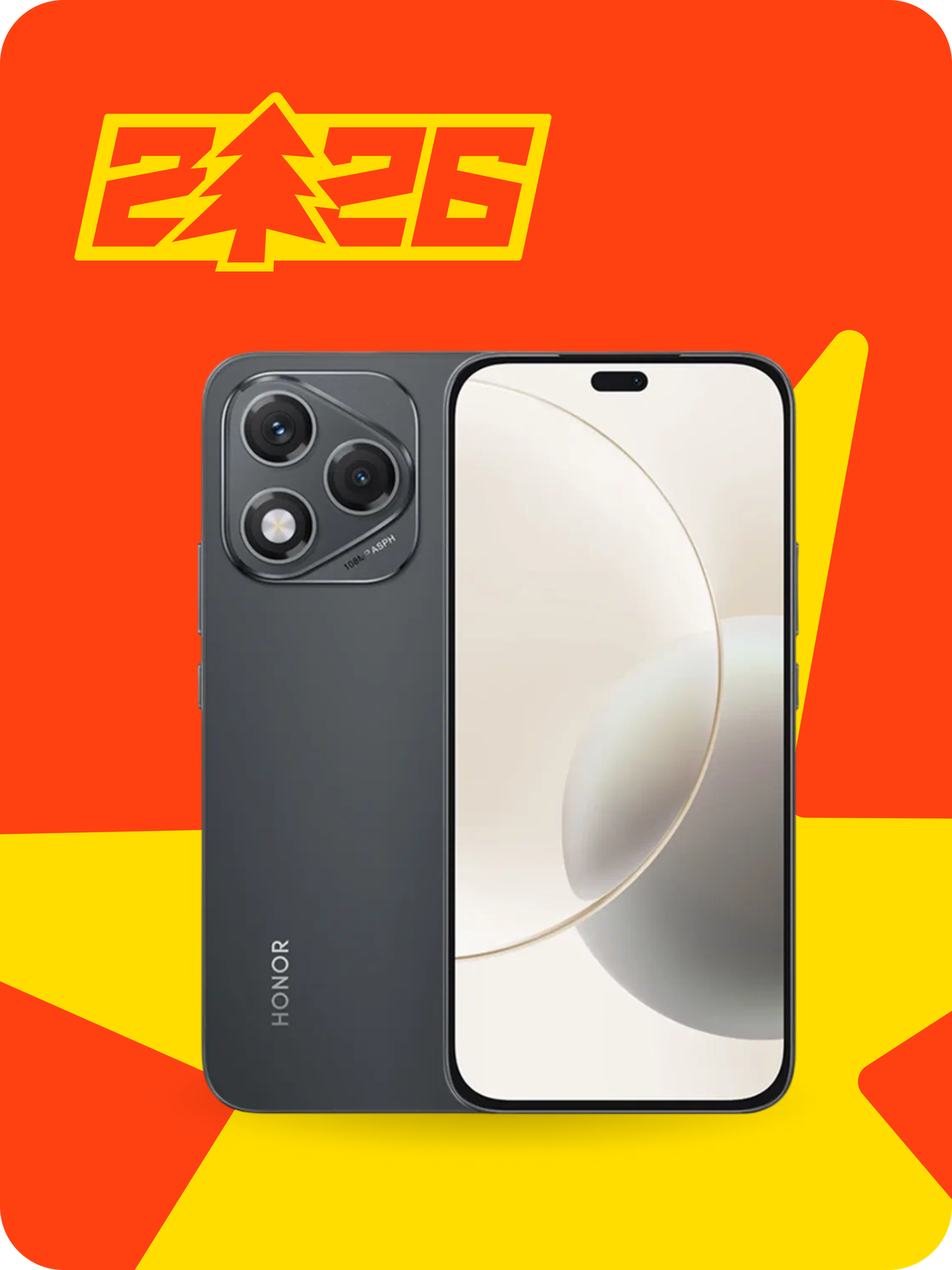 Ударопрочный смартфон HONOR 400 lite 8/256 GB, черный, NFC, AI функции, Full HD, батарея 5230 мАч