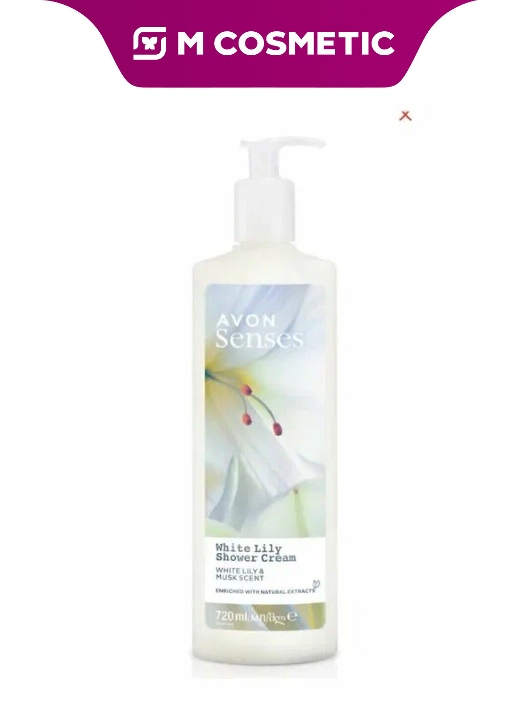 Гель для душа AVON Senses "Белая лилия", увлажняющий, для всех типов кожи, 500 мл