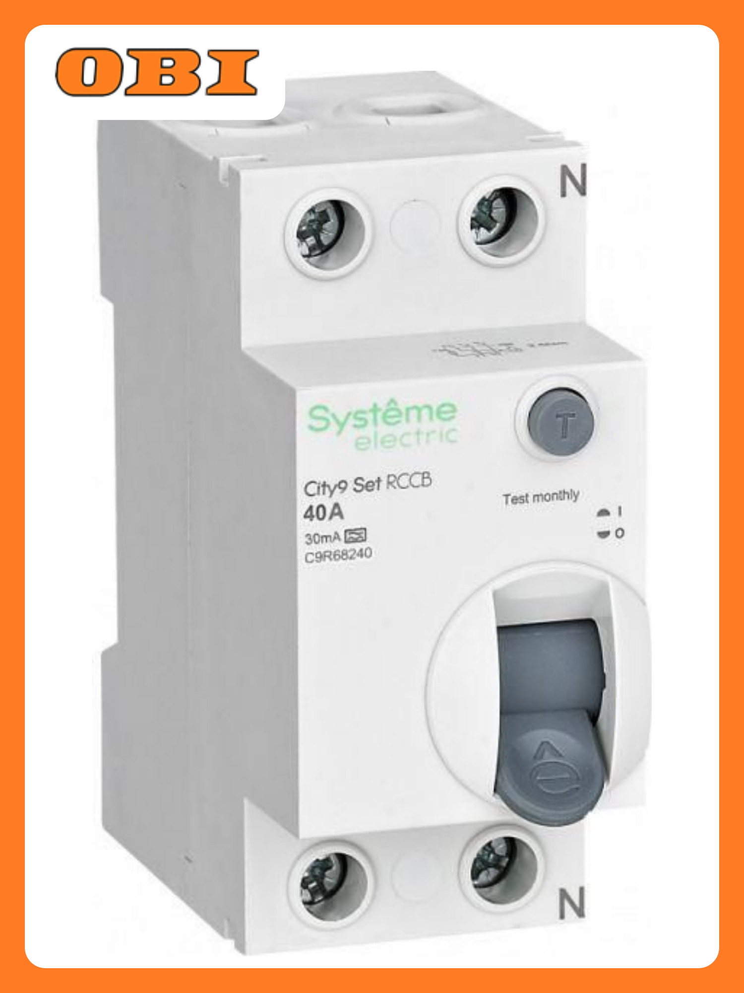 Выключатель дифференциального тока (УЗО) 2п 40А 30мА тип A City9 Set 230В SE C9R68240