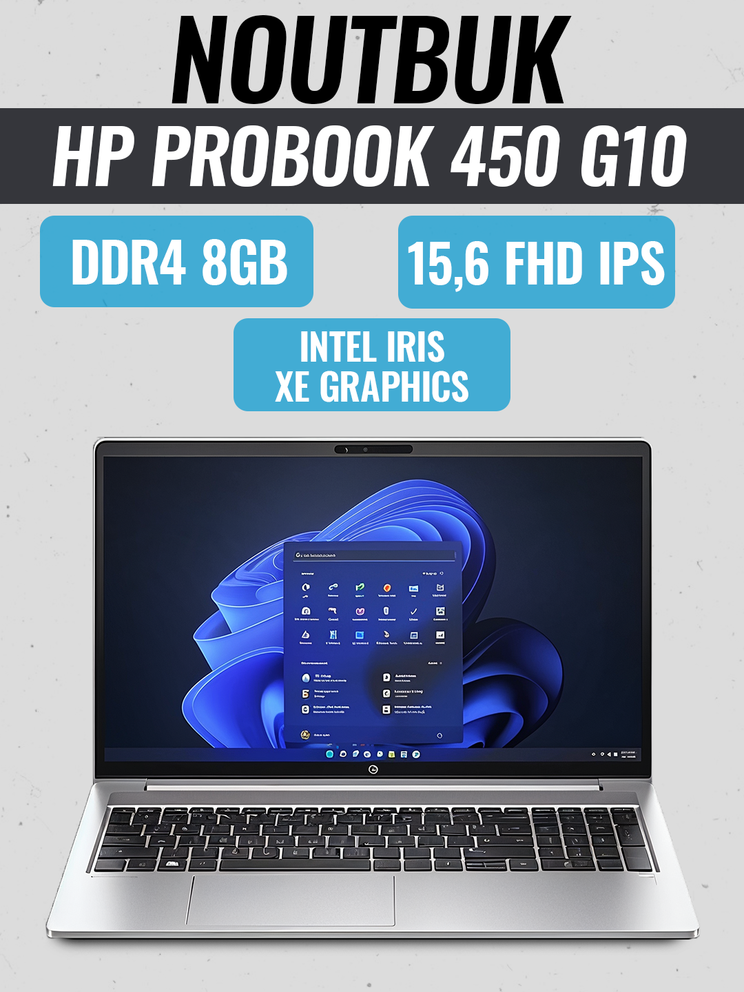 HP Probook 450 G10 (9JB) (Intel Core i5-1335U/ DDR4 8GB/ SSD 512GB/ 15,6 FHD IPS/ Intel Iris Xe Graphics — фото 1
