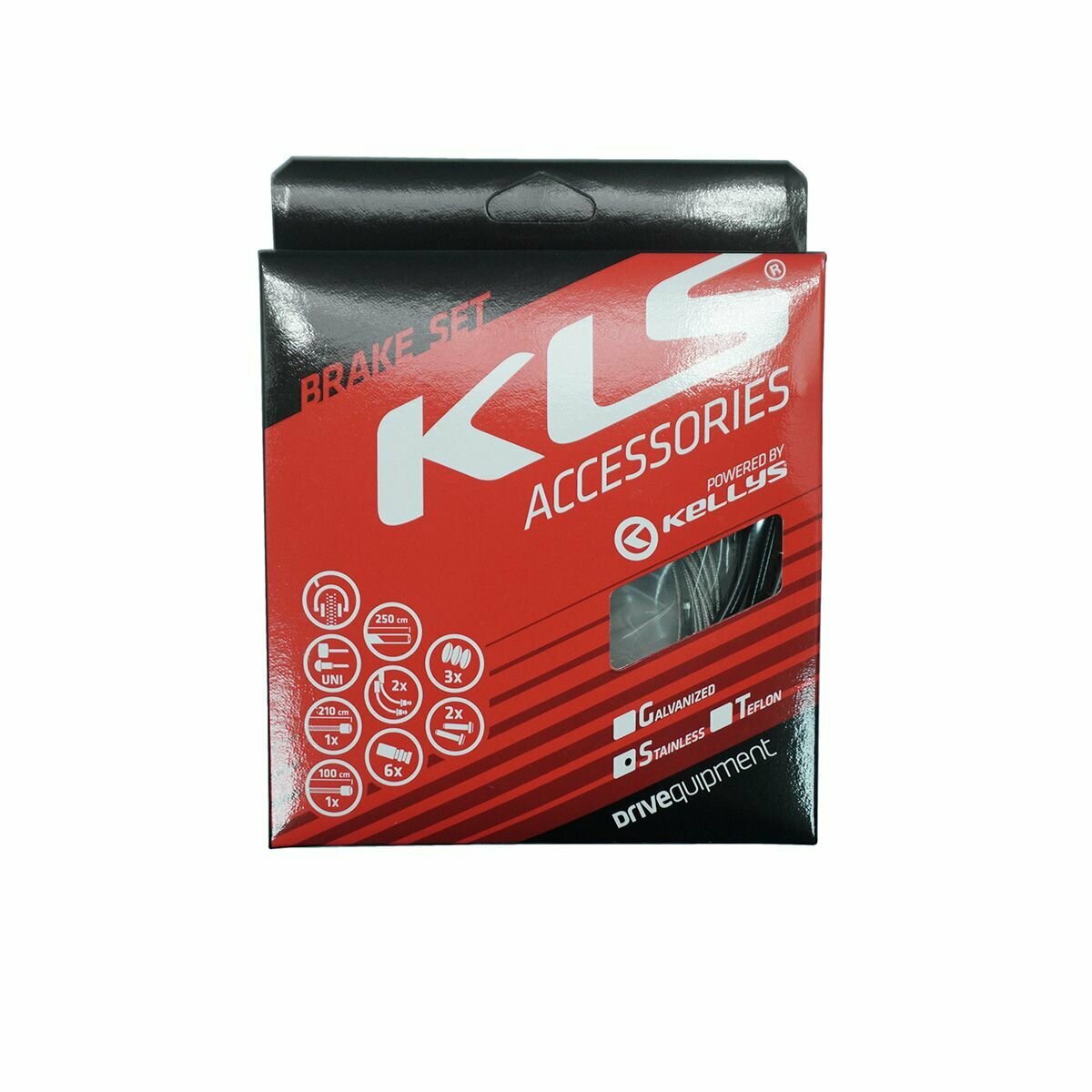 Комплект тросов тормоза (+оболочки и наконечники) для велосипеда KLS нержавеющая сталь ZKE19759