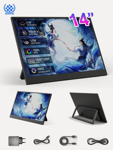 Изображение товара Byone Портативный монитор BYONE , 14", 1920*1200, IPS, USB-порт HDIM
