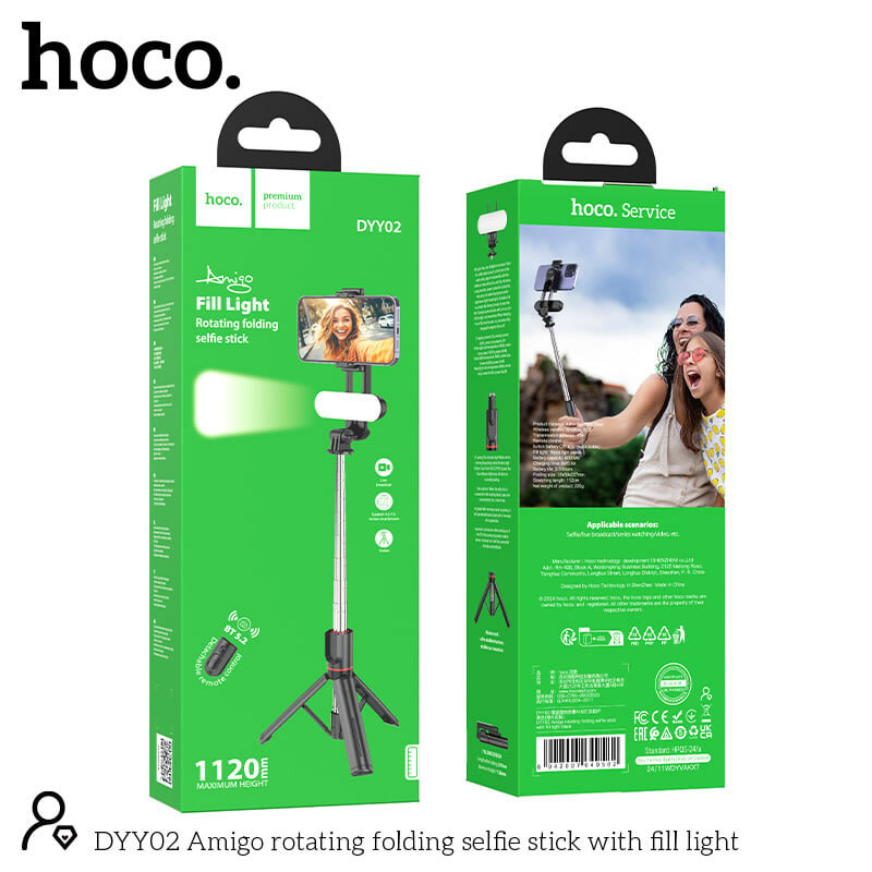 Hoco DYY02 Размер: 35*59*207 мм Вес: 235 г Bluetooth: V5.2 black — фото 1