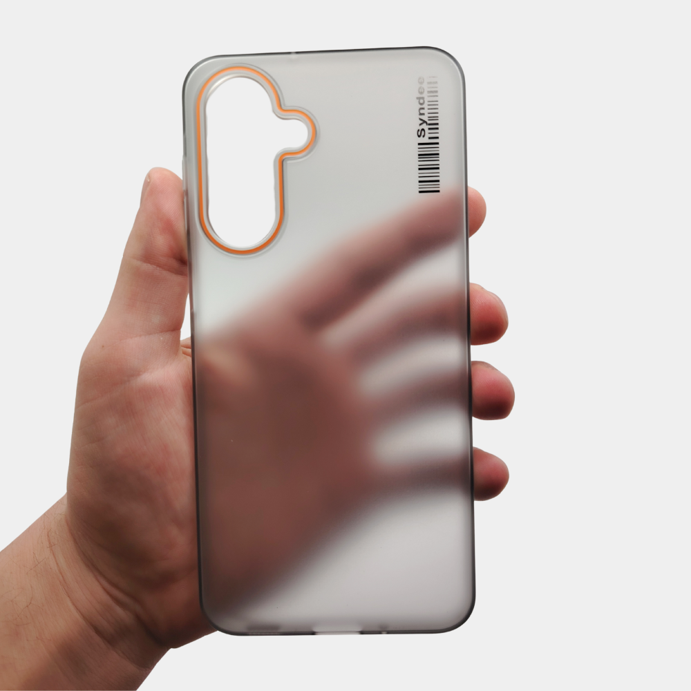 Чехол для смартфона Samsung A17 серый с матовым покрытием, ударопрочный