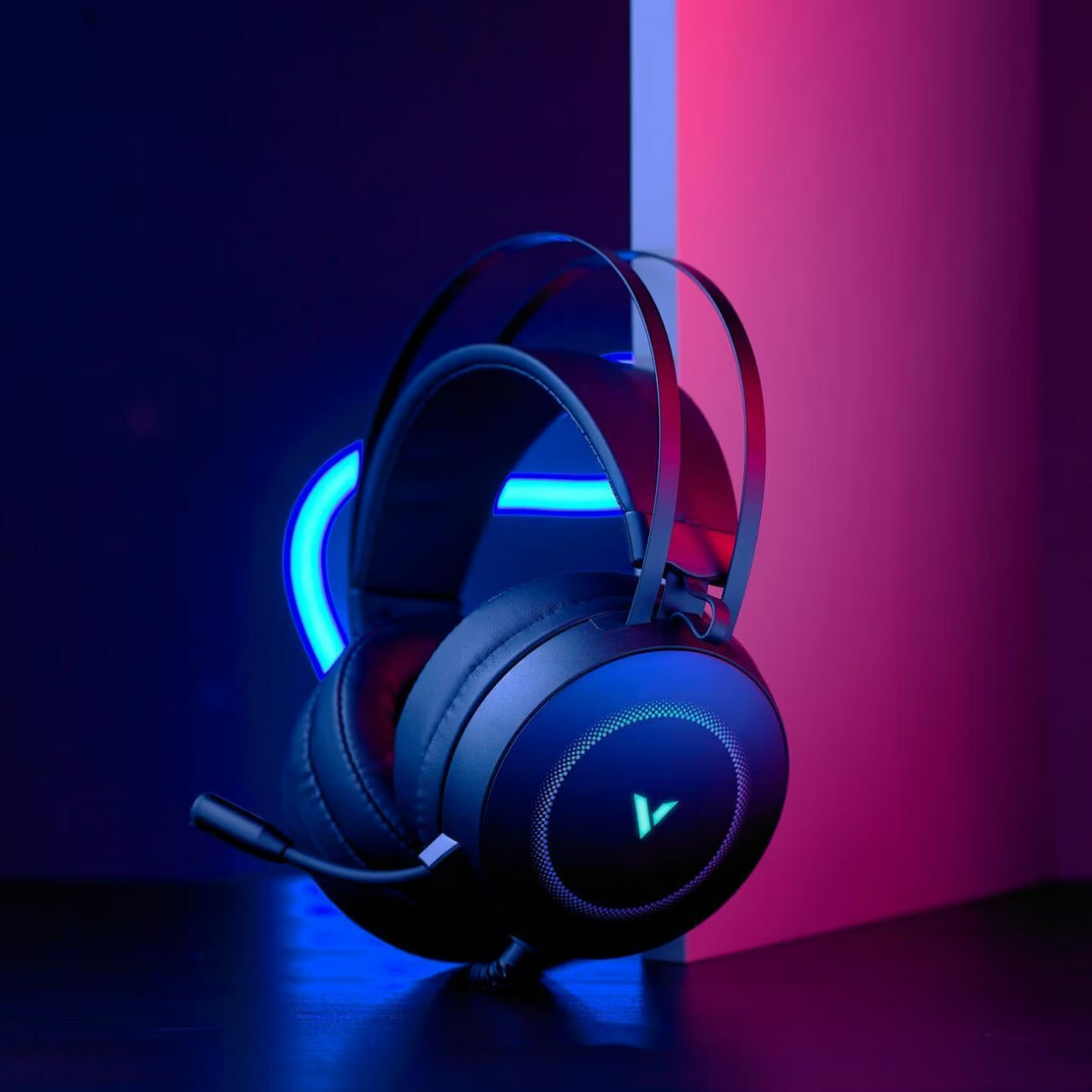 Игровая гарнитура RAPOO VH160S White, проводная, шумоподавление RGB подсветка