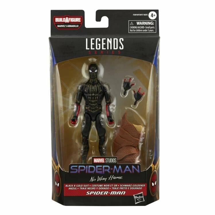 Marvel Legends Spider-Man: No Way Home Black&Gold Suit, 15,24 см, аксессуары, Armadillo BAF