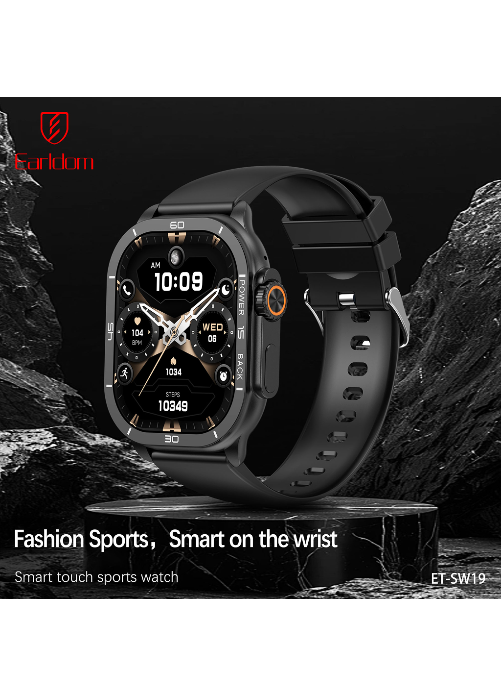 Умные часы Earldom SW19, Bluetooth, фитнес-трекер, для Android и iOS — фото 1