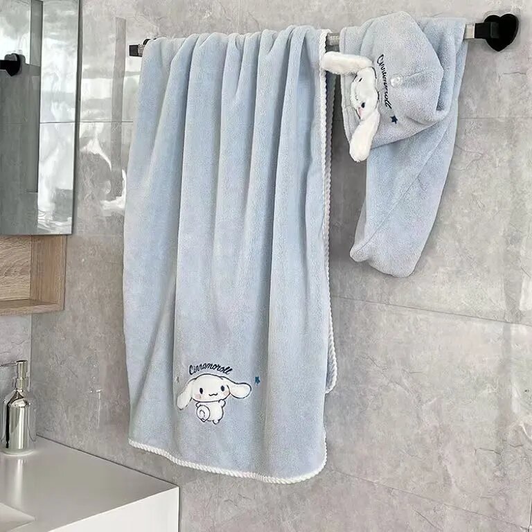 Полотенце банное 7x14 см, софт, голубой, 1 шт