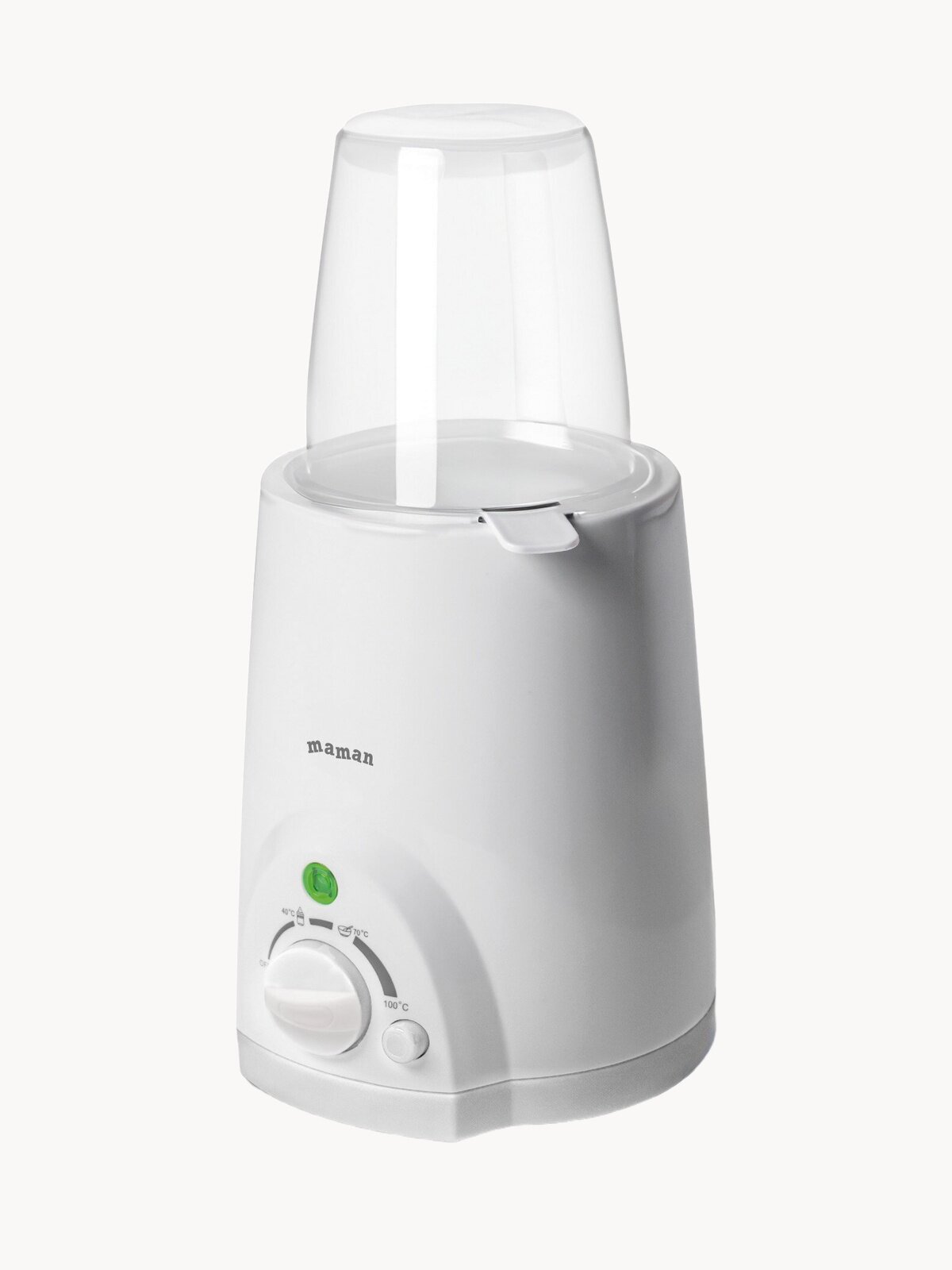 Подогреватель детского питания Maman LS-B218, белый, механический, для всех видов бутылочек, с лифтом, со стерилизацией