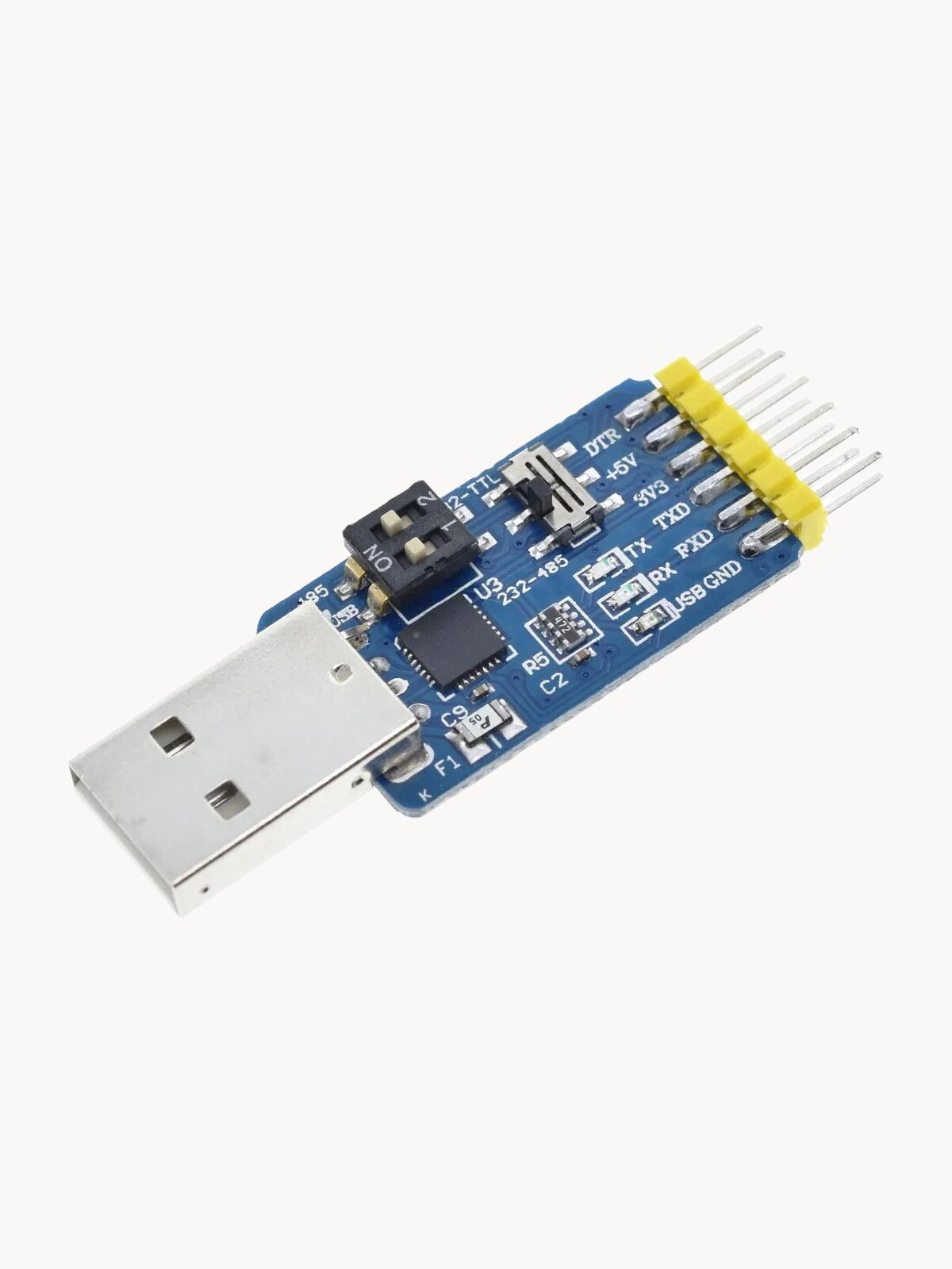 USB-TTL (USB-UART) / RS-232 / RS-485, ISP программатор (CP2102), 6-in-1 (6 в 1), USB разъем, 12 pin, 1 шт.