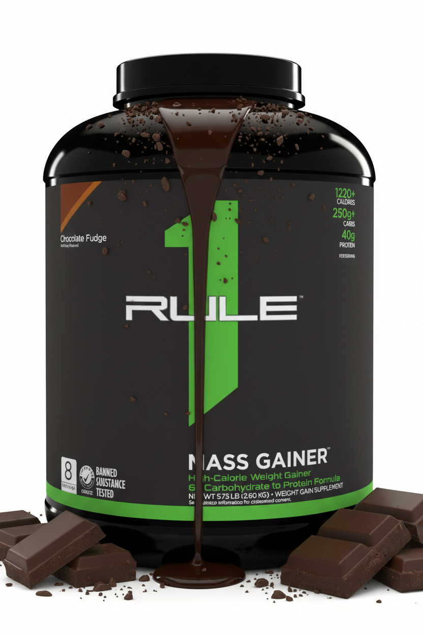 Rule 1 Mass Gainer 6 lb (2.72 кг) вкус шоколад — гейнер для набора массы, 8 порций