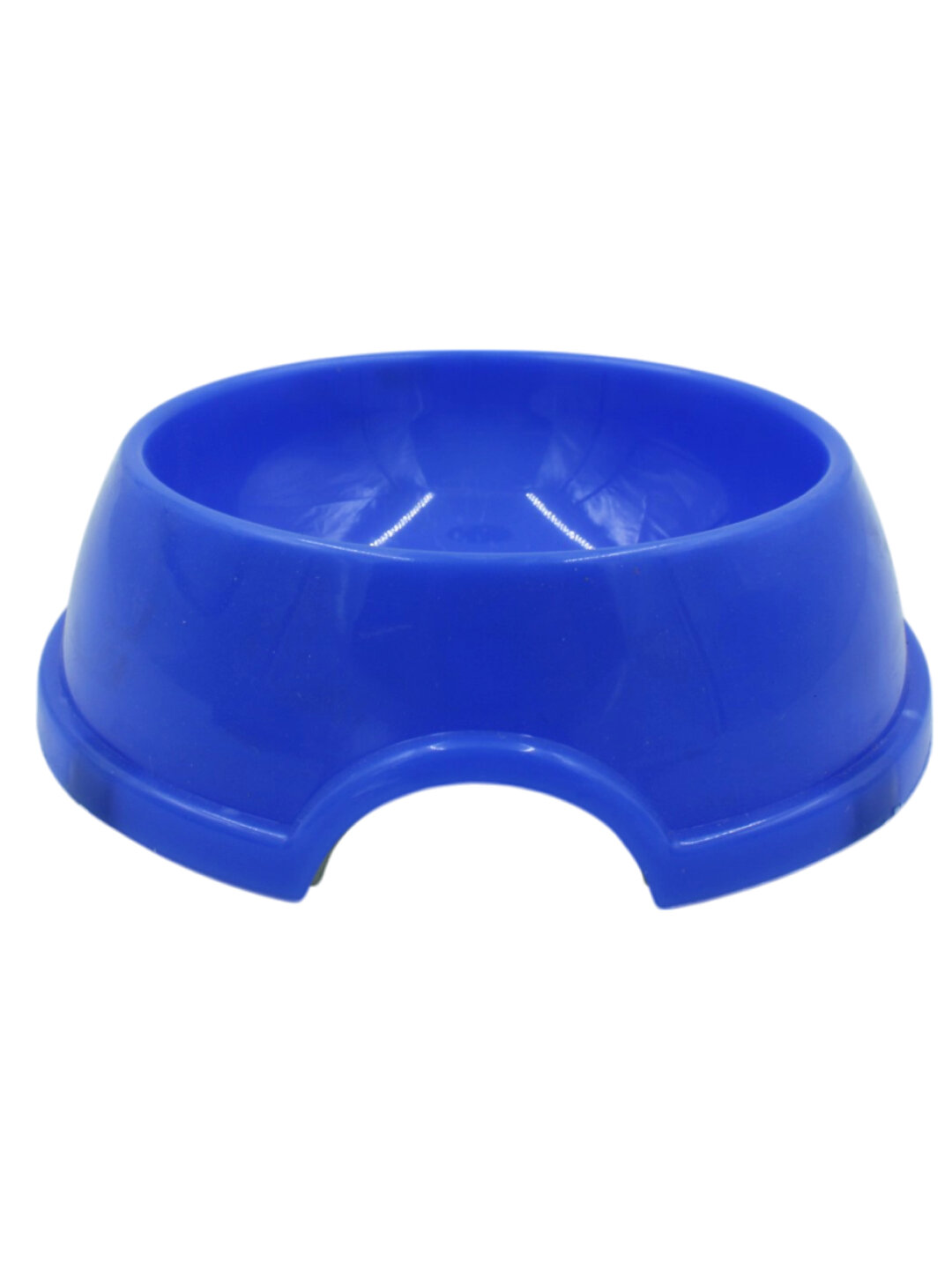 Миска для кормления, для кошек и собак, пластик, круглая, синая — фото 1