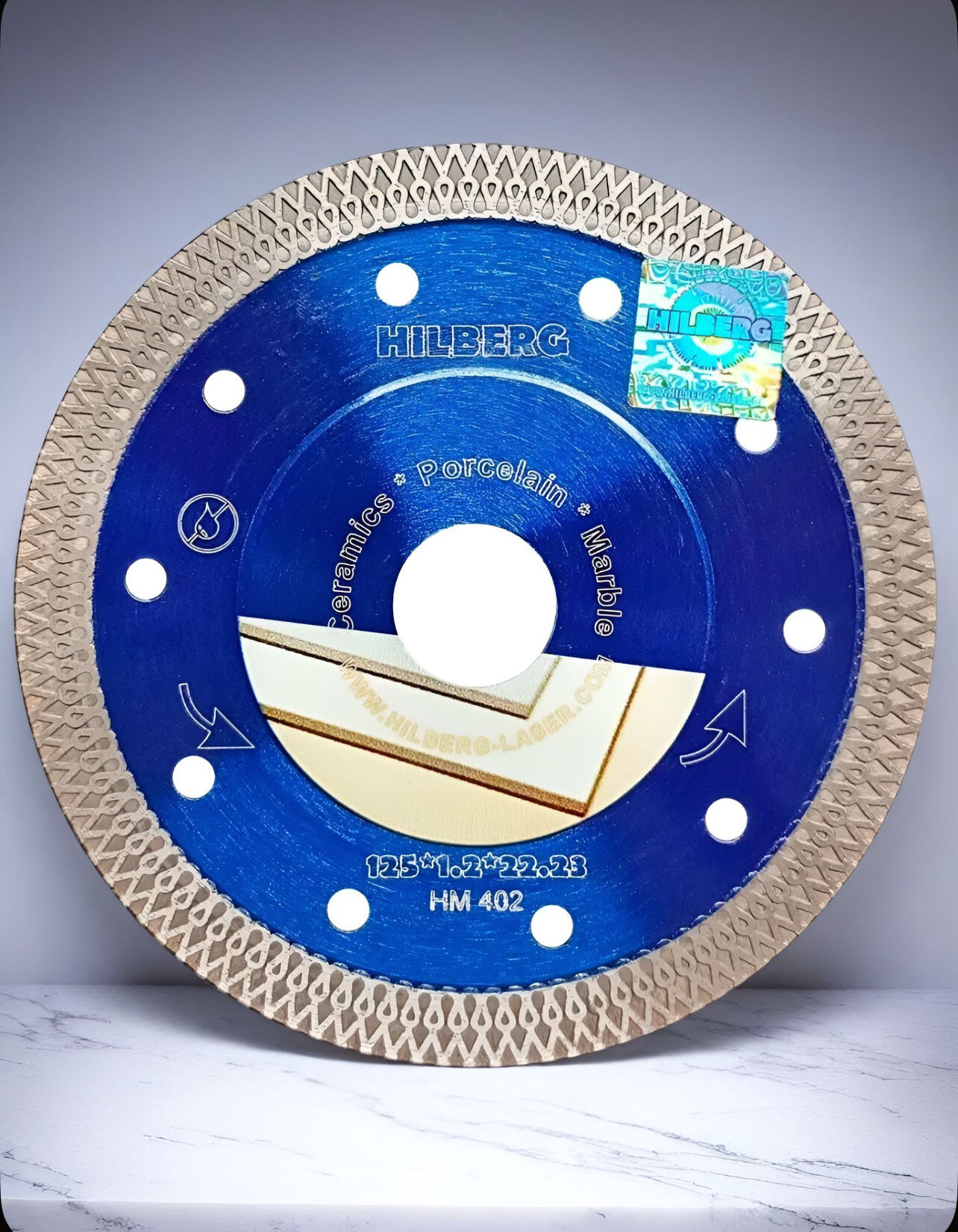 Алмазный диск HILBERG ультратонкий HARD MATERIALS Х-type 125 мм x 22 мм