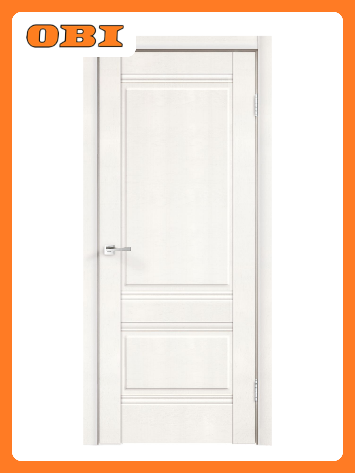 Межкомнатная дверь Юта глухая белая 70х200 cм