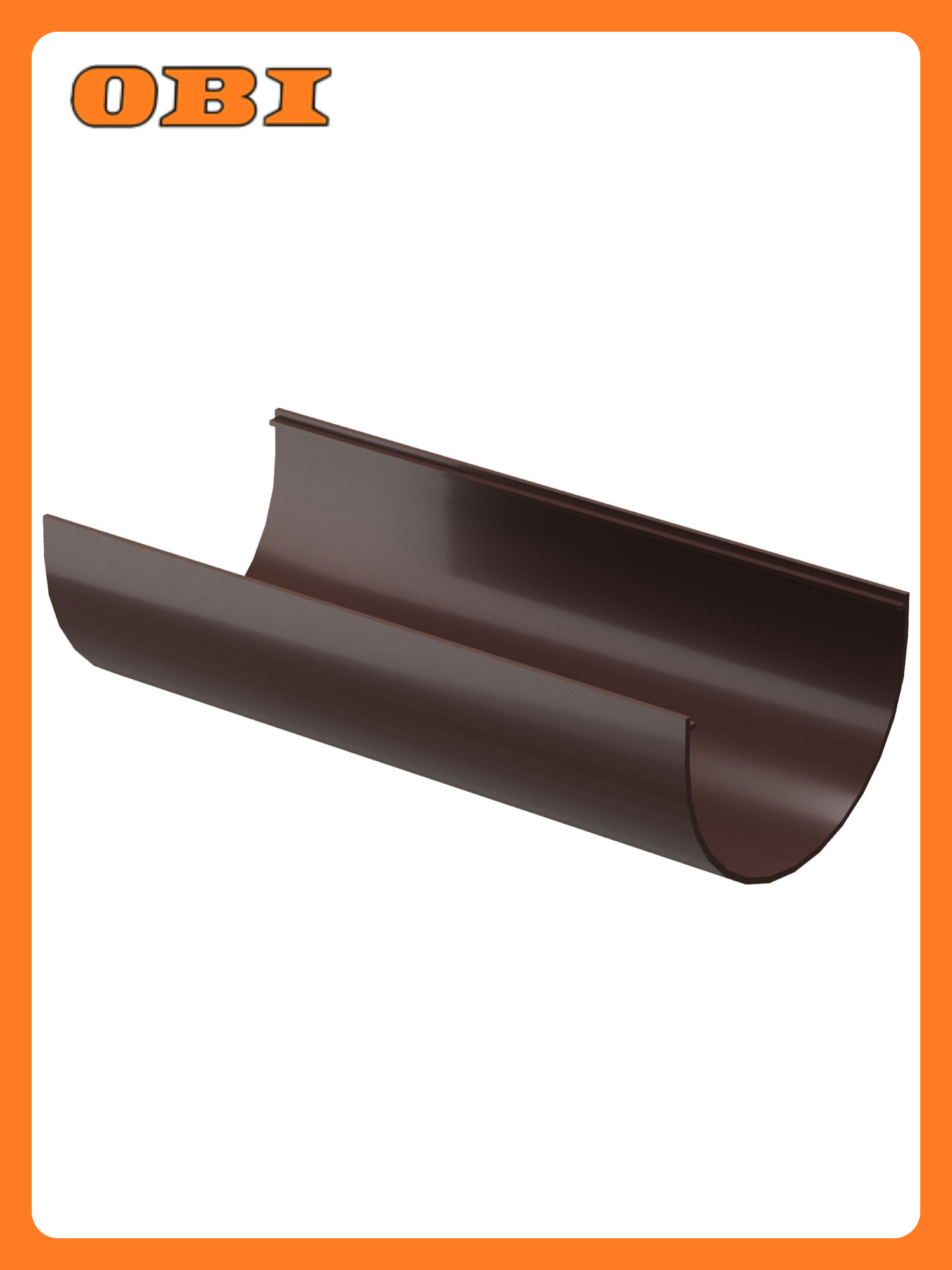 Желоб водосточный Docke 3M темно-коричневый ПВХ диаметр 120 мм