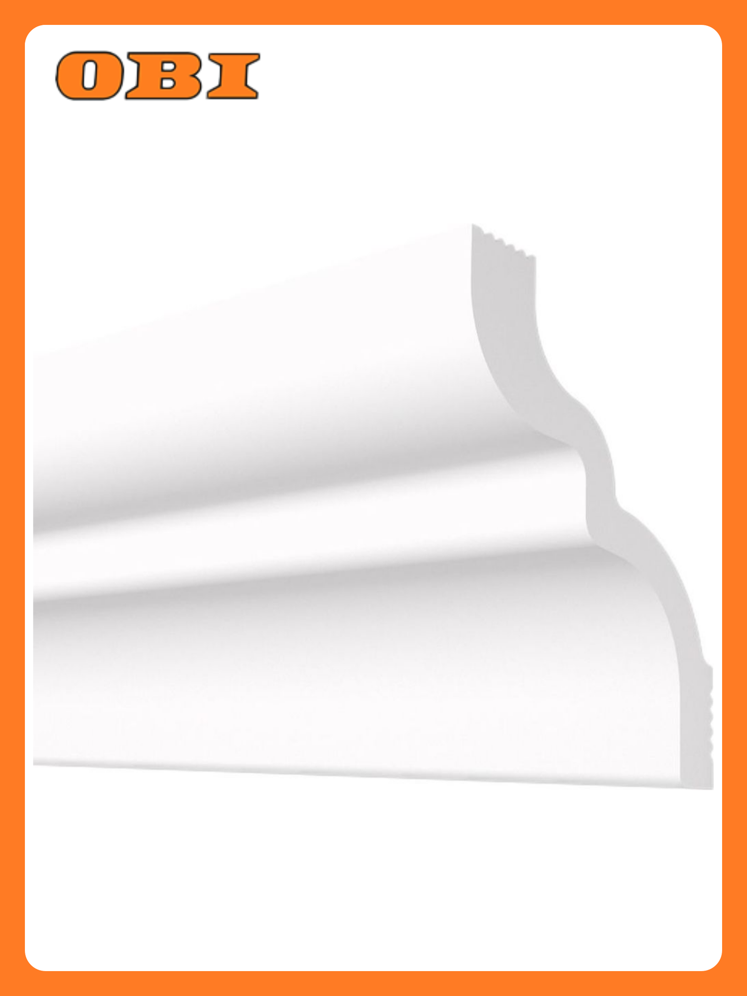 Плинтус потолочный плинтэкс H 65/80 белый 65x80 мм