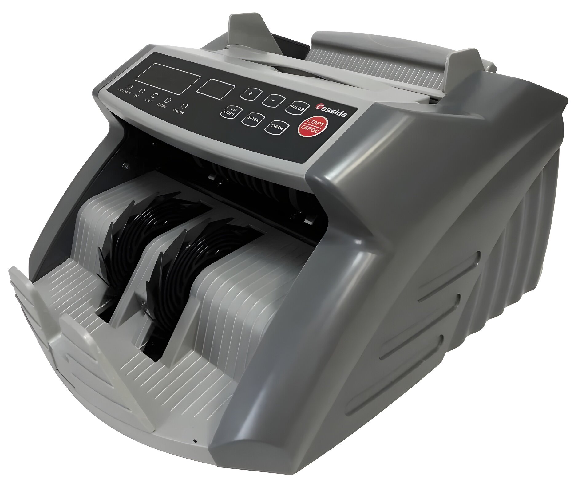 Счетчик банкнот Cassida 5550UV мультивалютный с детекцией UV и емкостью кармана 100 банкнот
