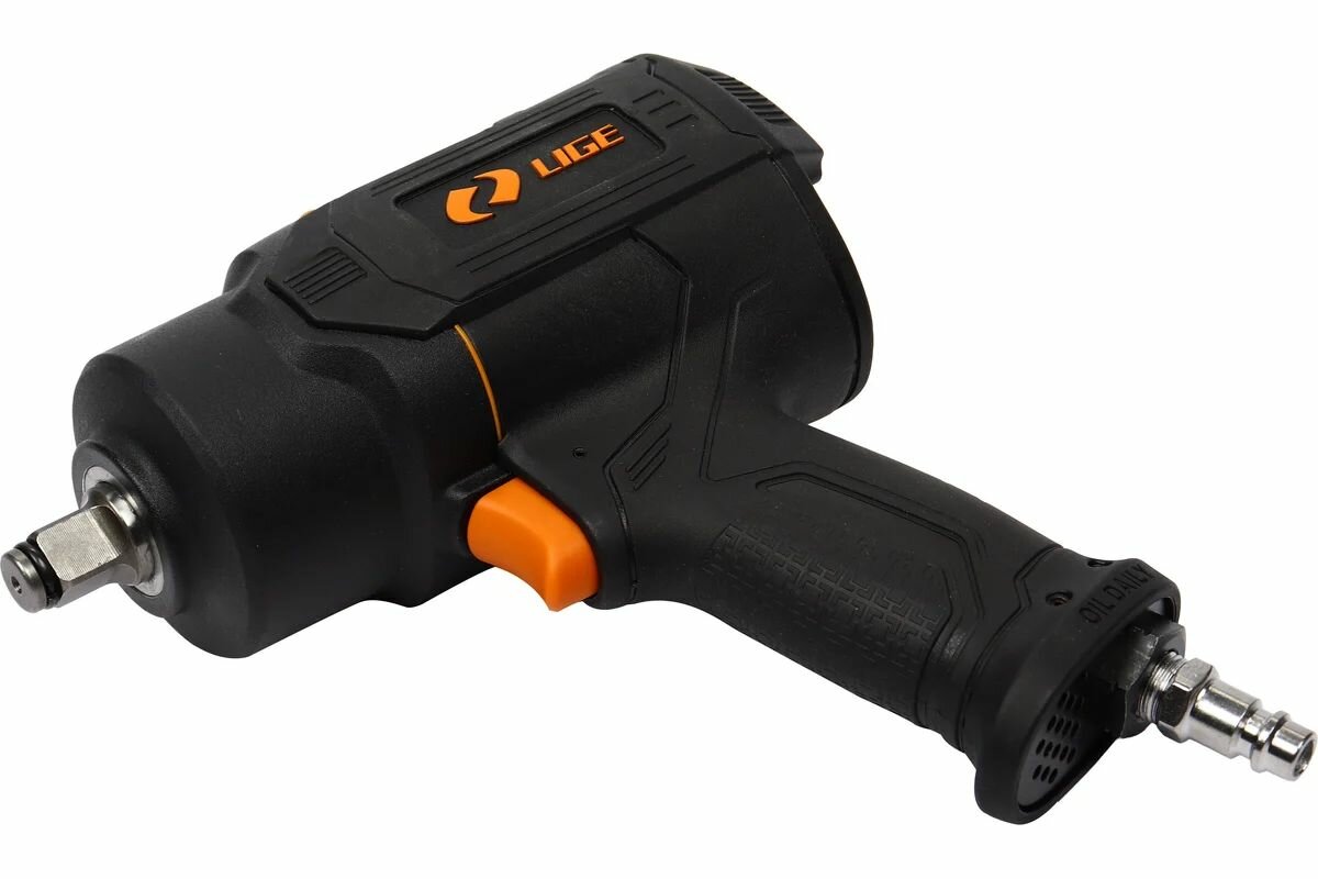Пневмогайковерт ударный LIGE 1/2 (рабочий диапозон 270-800Nm max 1560Nm 8500об/мин 6bar 184 л/ LG-40101