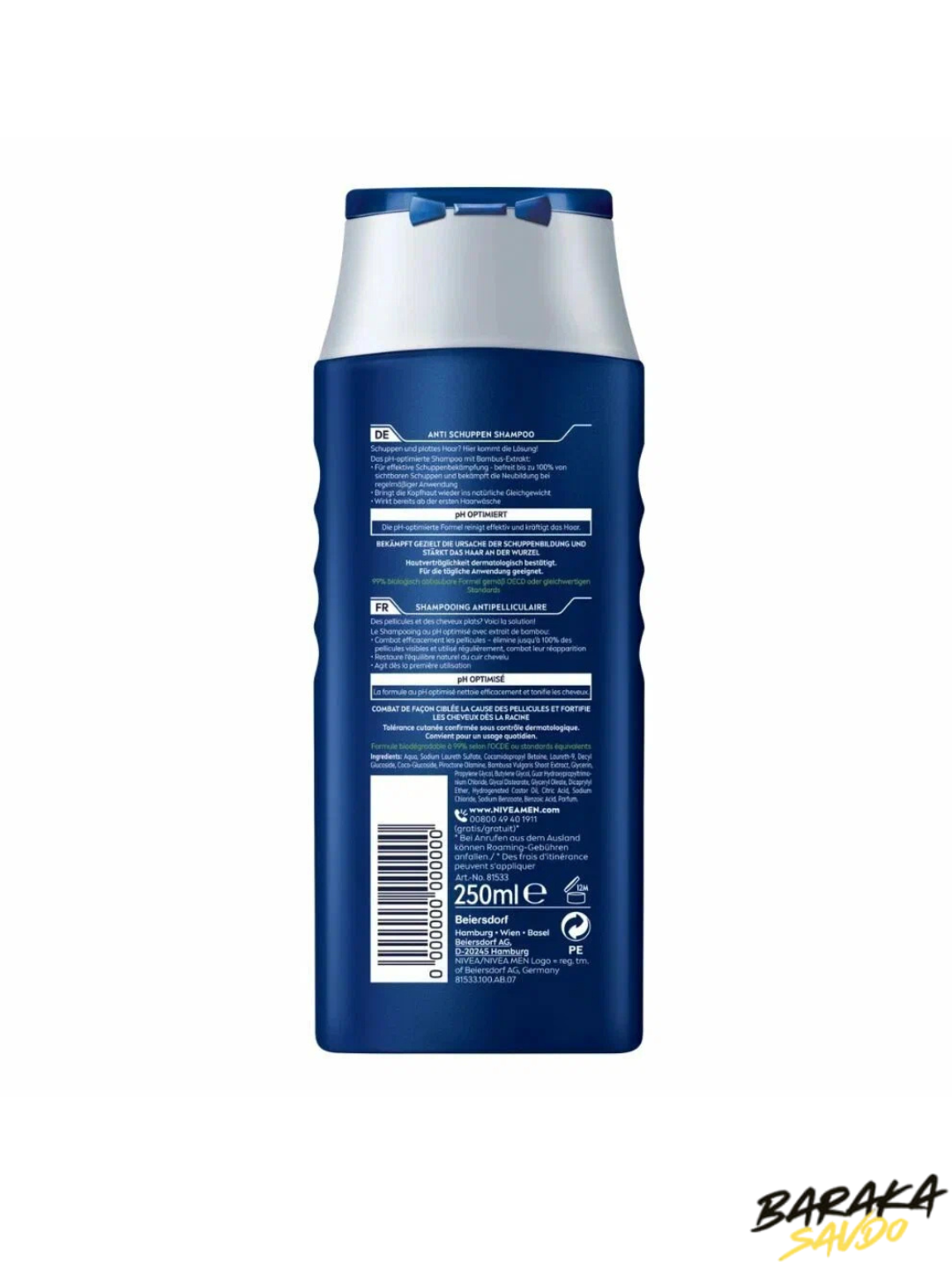 Шампунь Nivea Men Fresh Power с ментолом, освежающий, 200мл — фото 1