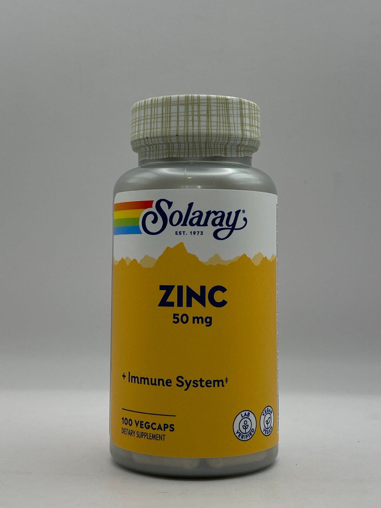 Solaray "Цинк хелат", 50мг для веганов, для иммунитета, 100 капсул — фото 1