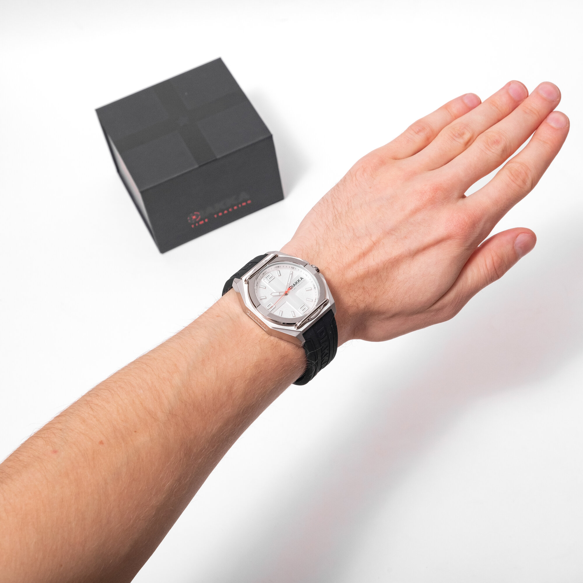 Наручные часы, черный/стальной — фото 1