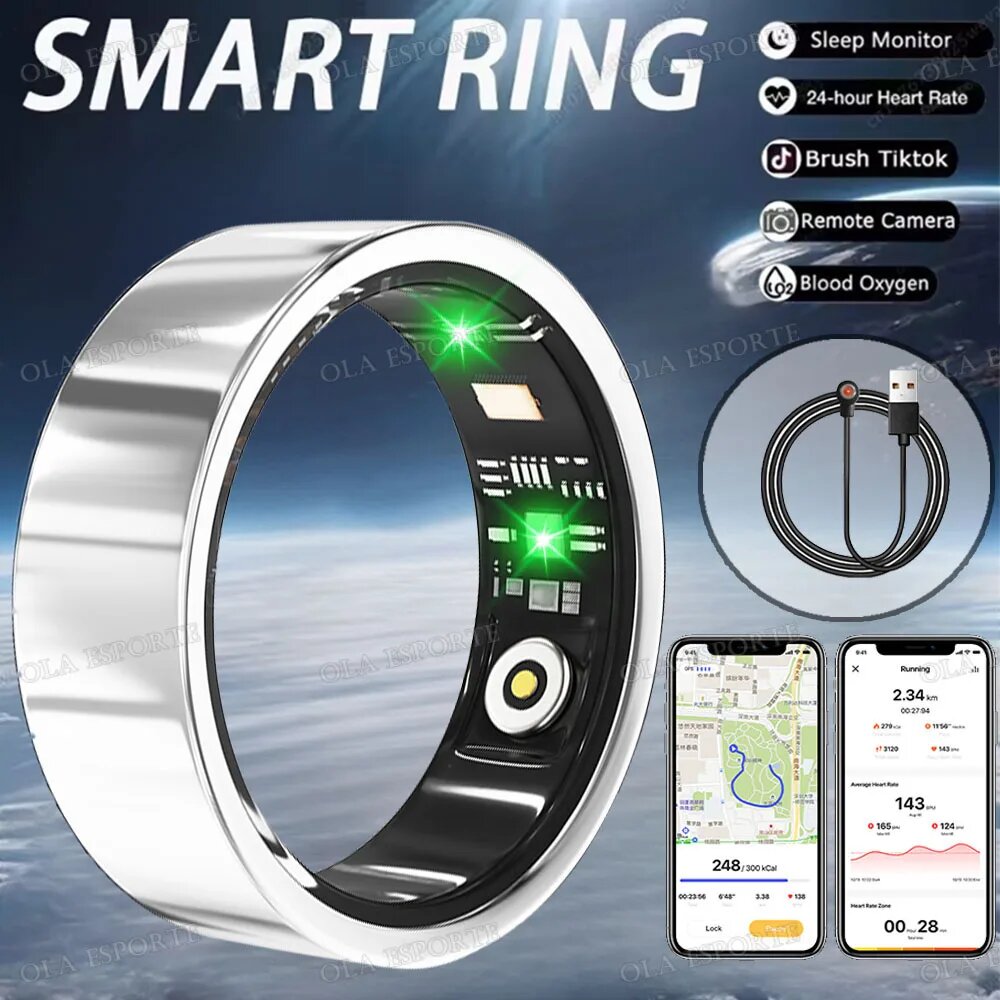 Smart Ring Ola Esporte, размер 10, белый кабель