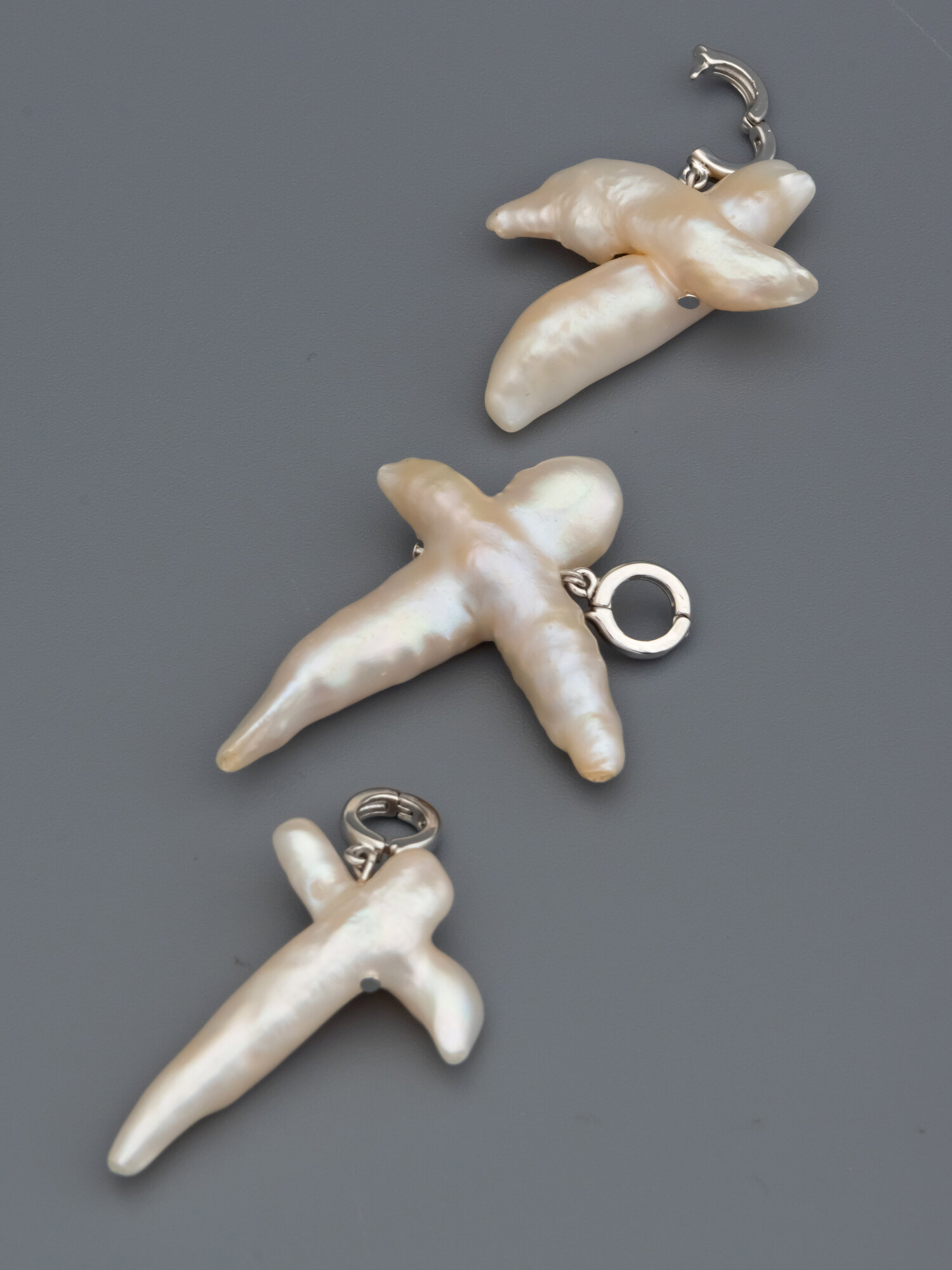 Подвеска ЖемАрт, жемчуг пресноводный культивированный, жемчуг культивированный, белый/серебристый — фото 1